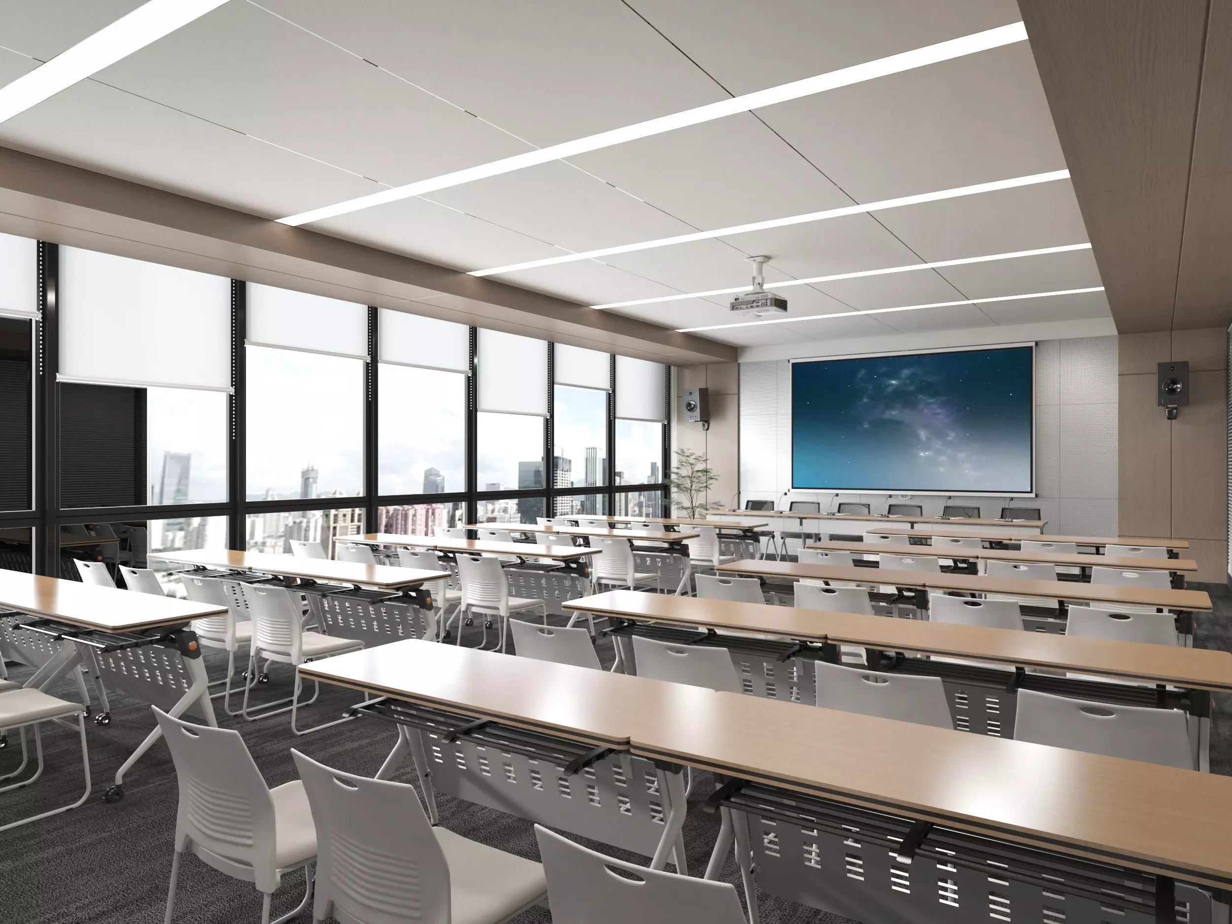 School Classroom Low-poly 3D model_2