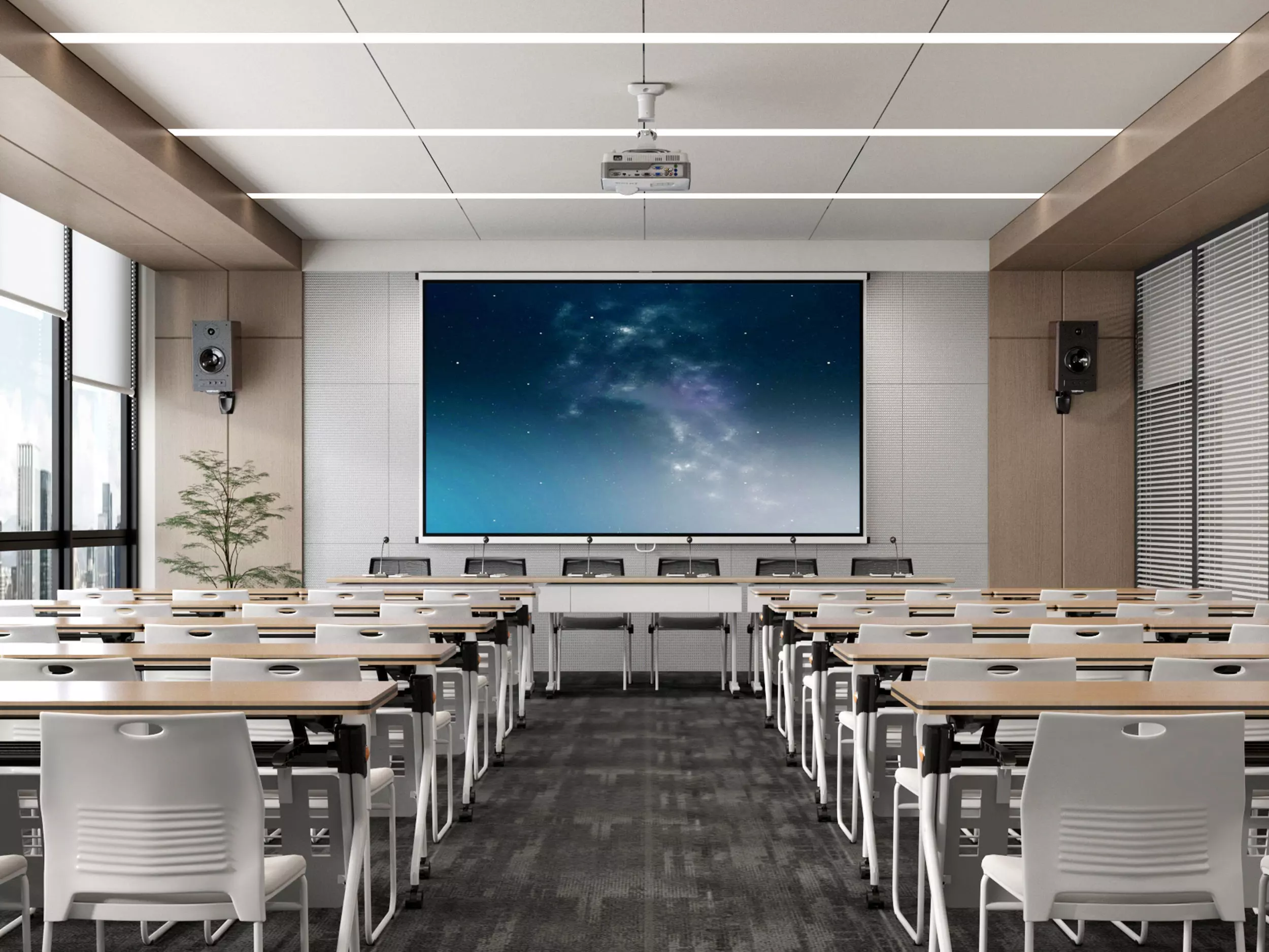 School Classroom Low-poly 3D model_3