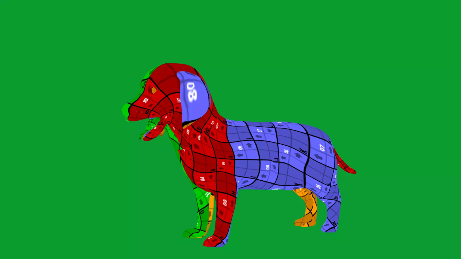 Dachshund Puppy Dog Low-poly 3D model_35