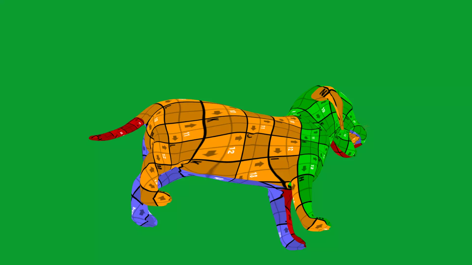 Dachshund Puppy Dog Low-poly 3D model_36