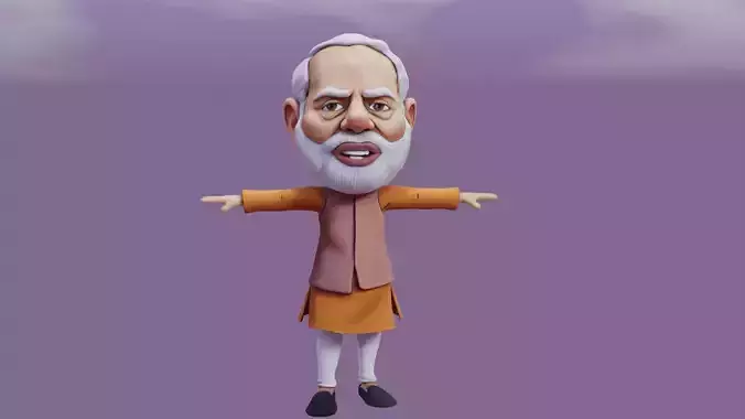 PM Modi Cartoon 3D print model