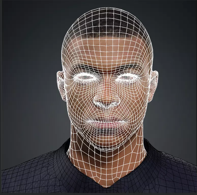 Kylian Mbappe 3D Full Rigged Low-poly 3D model Low-poly 3D model Low-poly 3D model_6