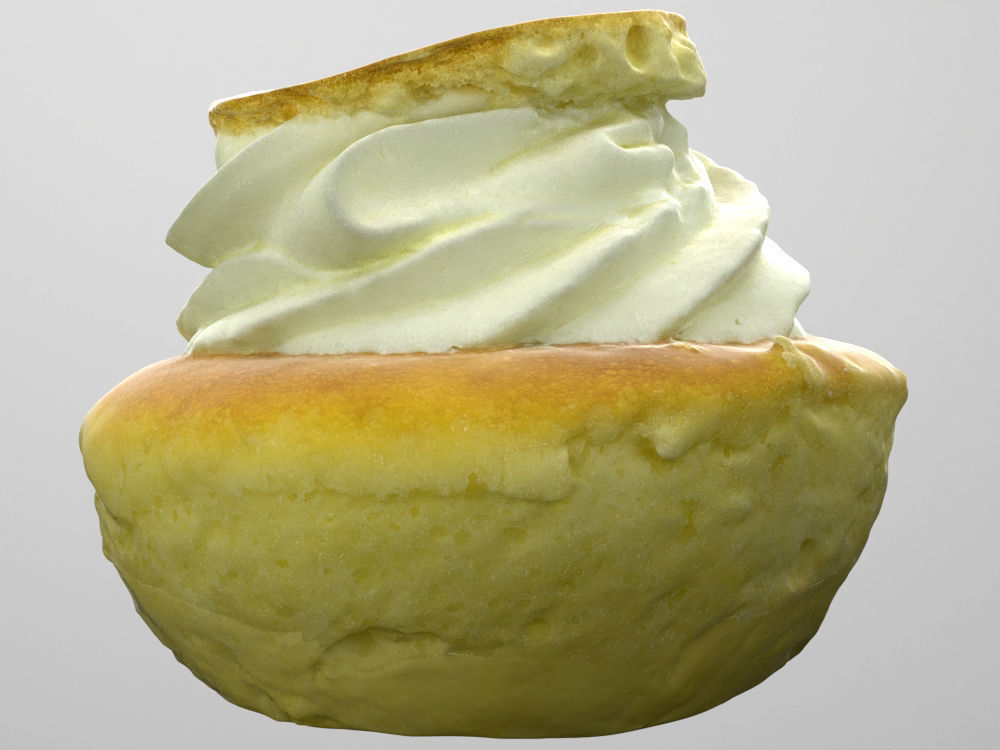 Baba cake 3D model_3