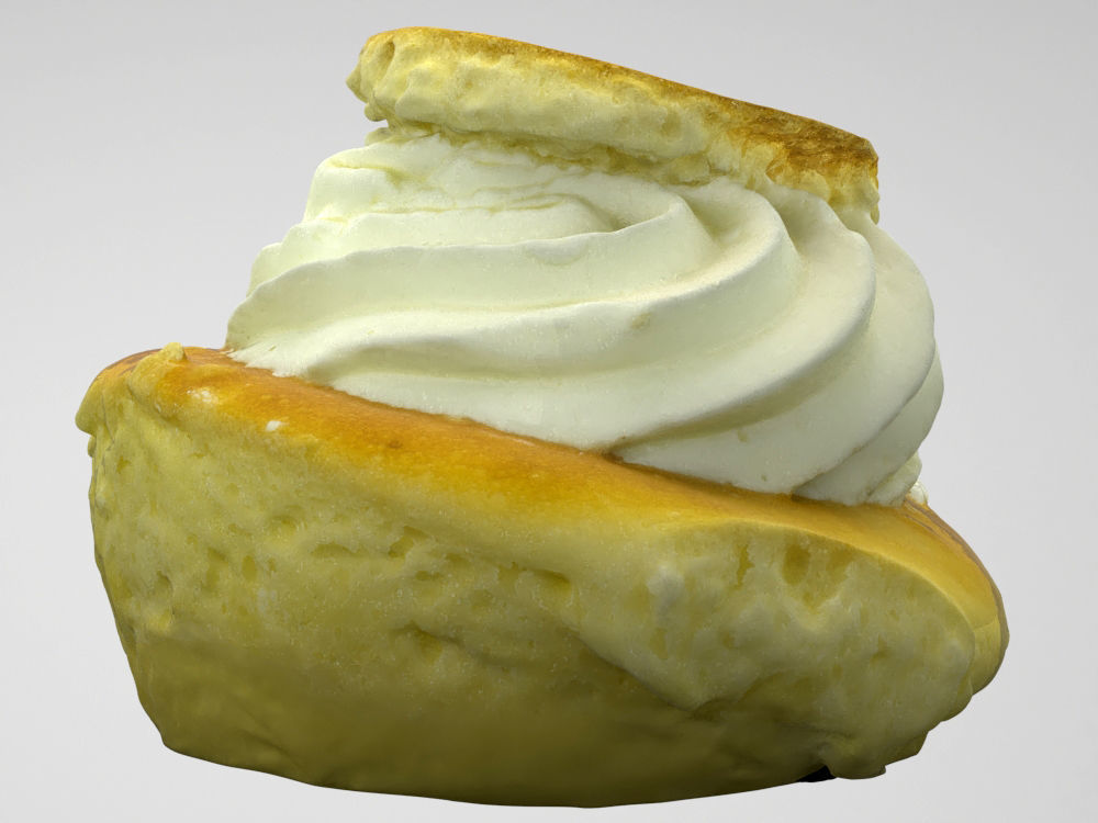 Baba cake 3D model_2