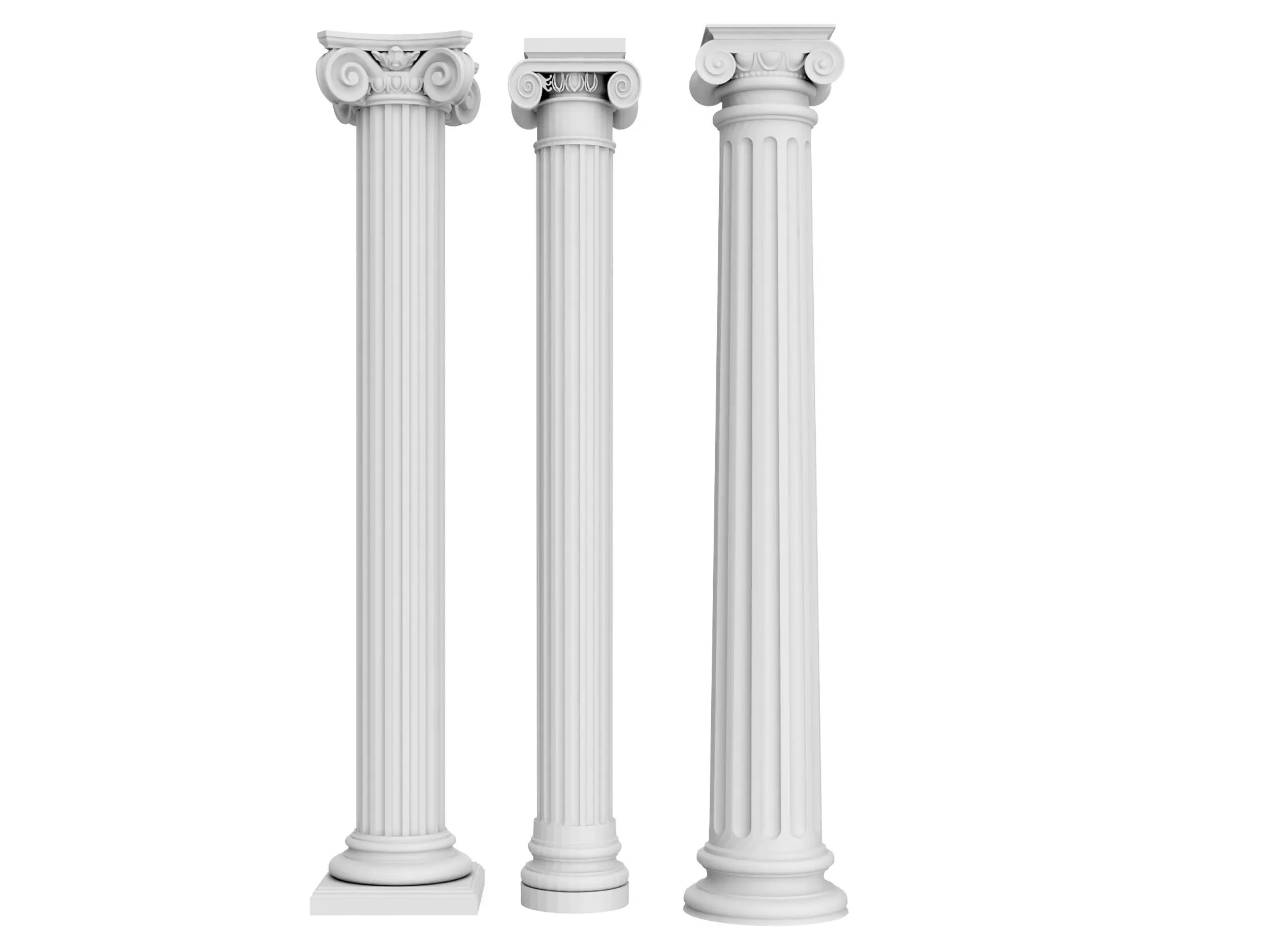 Classical Columns pillar decorate Low-poly 3D model_5