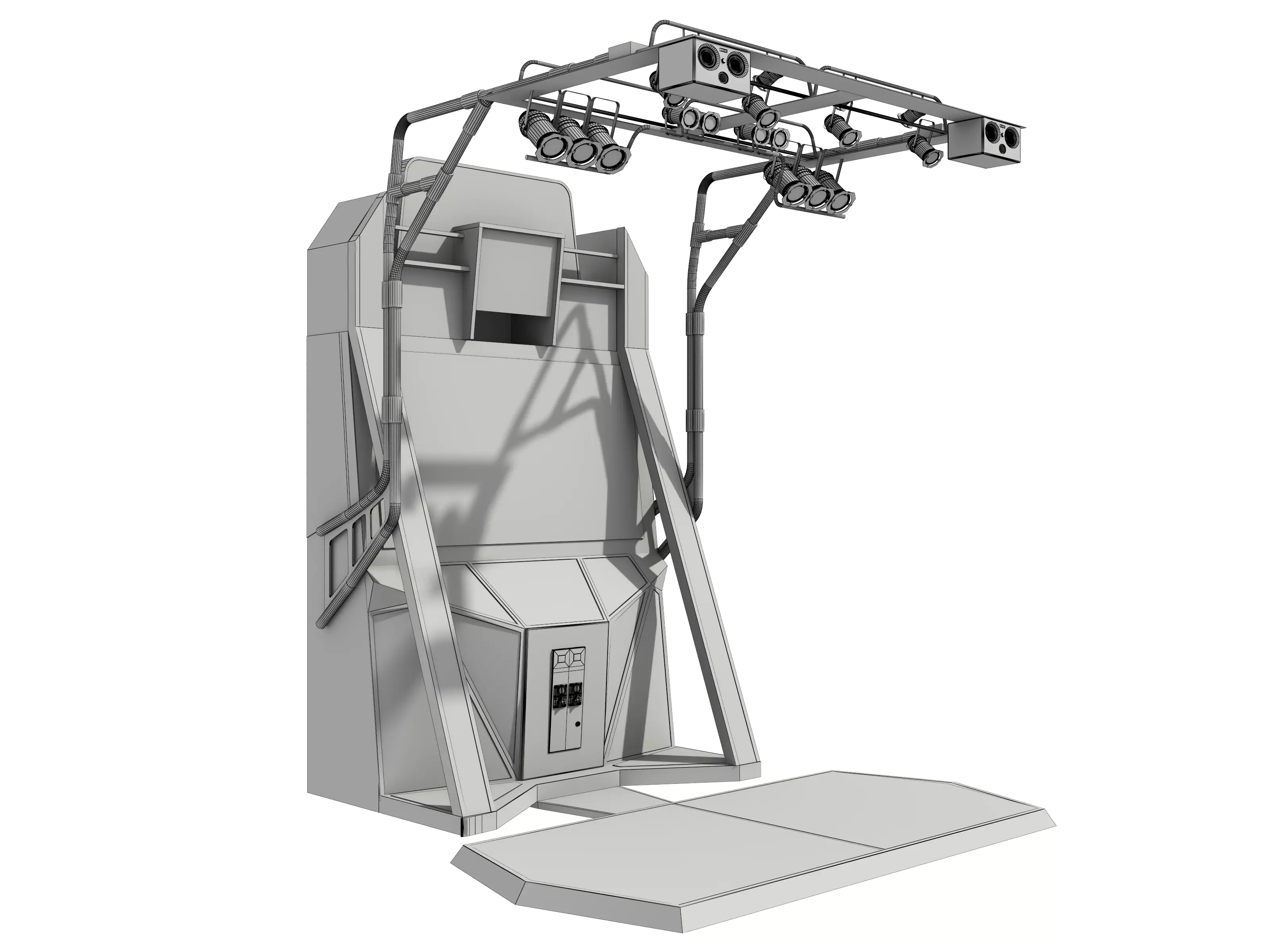 Dance Machine Arcade Game Low-poly 3D model_12