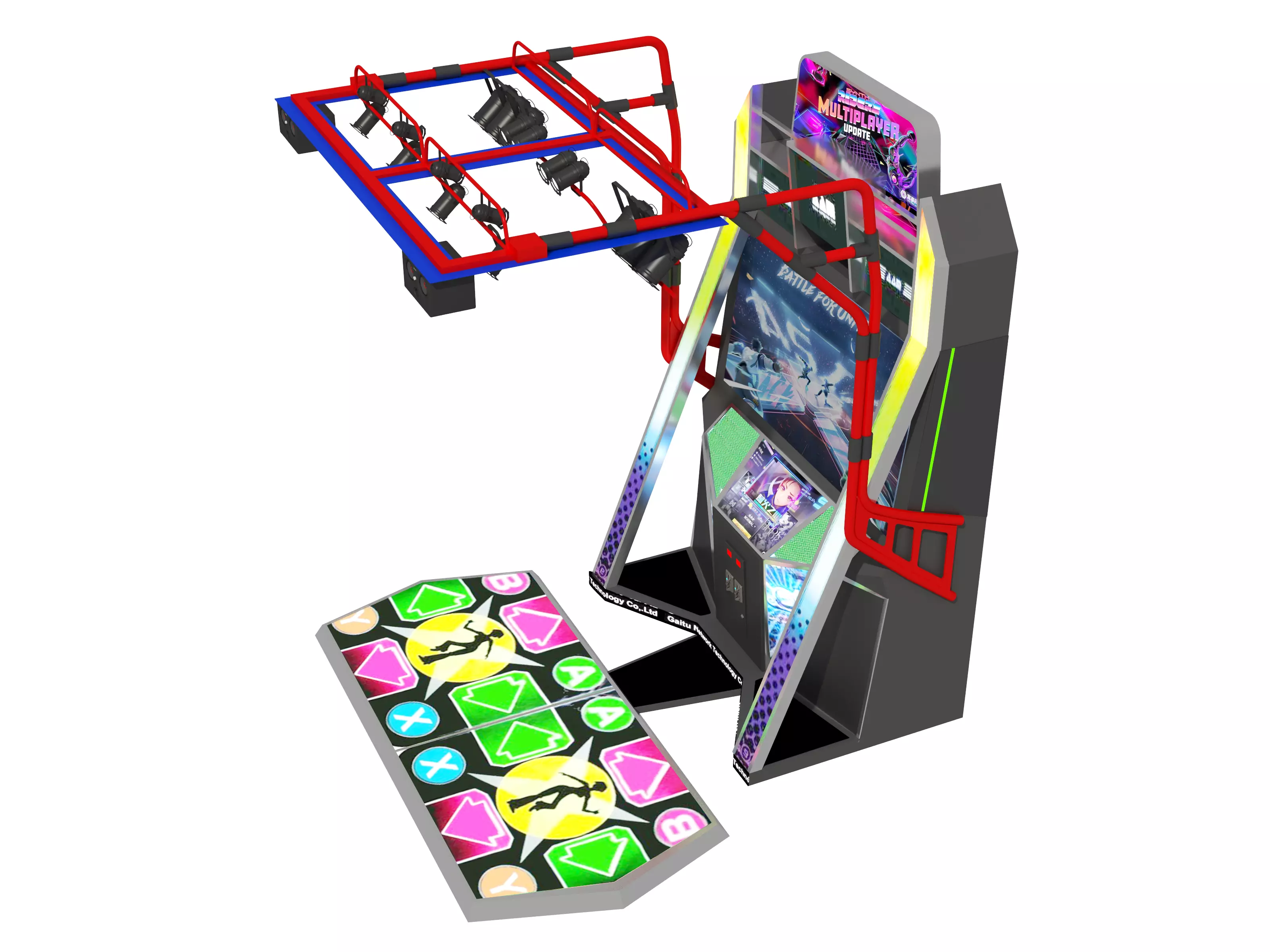 Dance Machine Arcade Game Low-poly 3D model_9