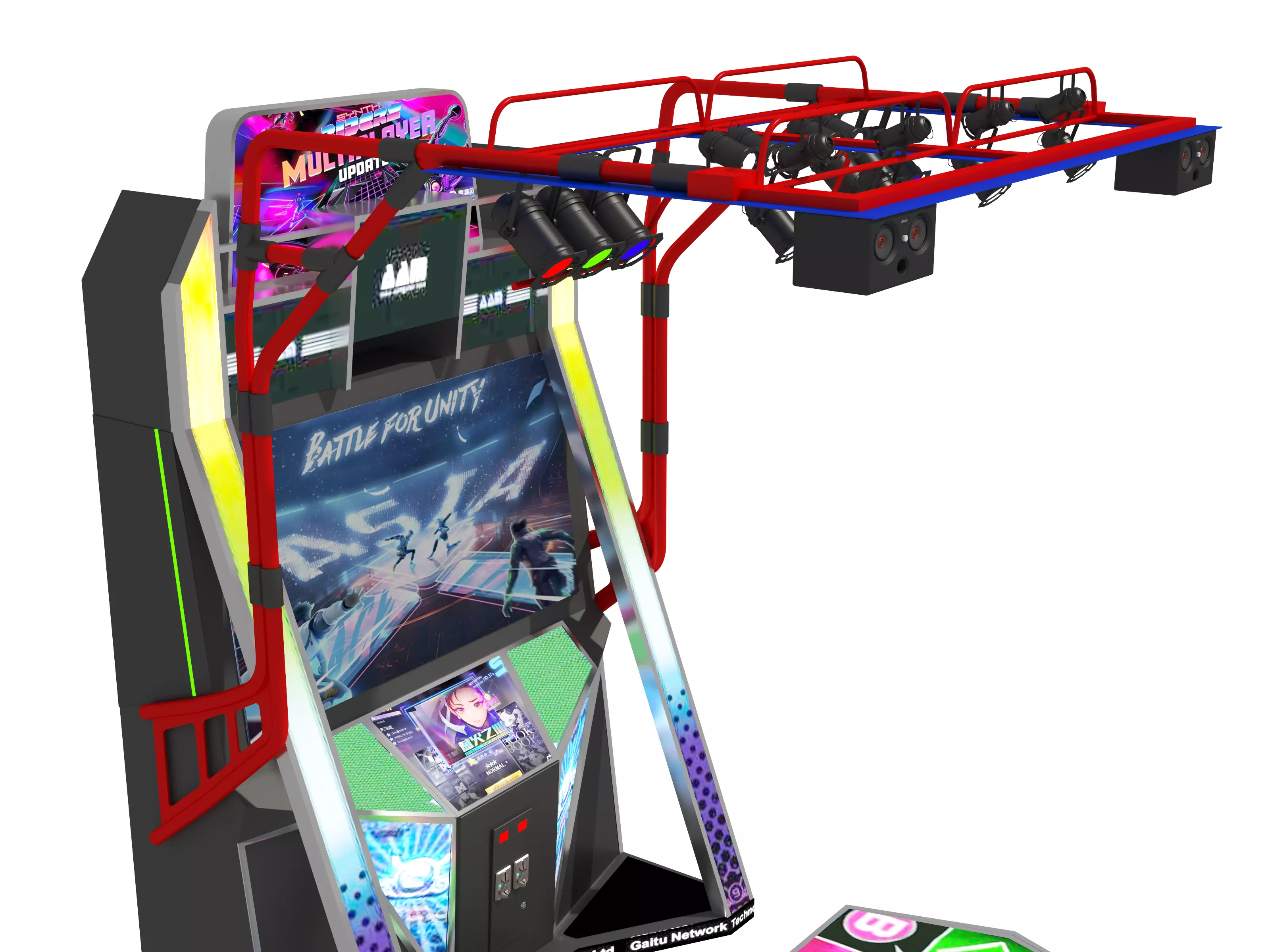 Dance Machine Arcade Game Low-poly 3D model_10