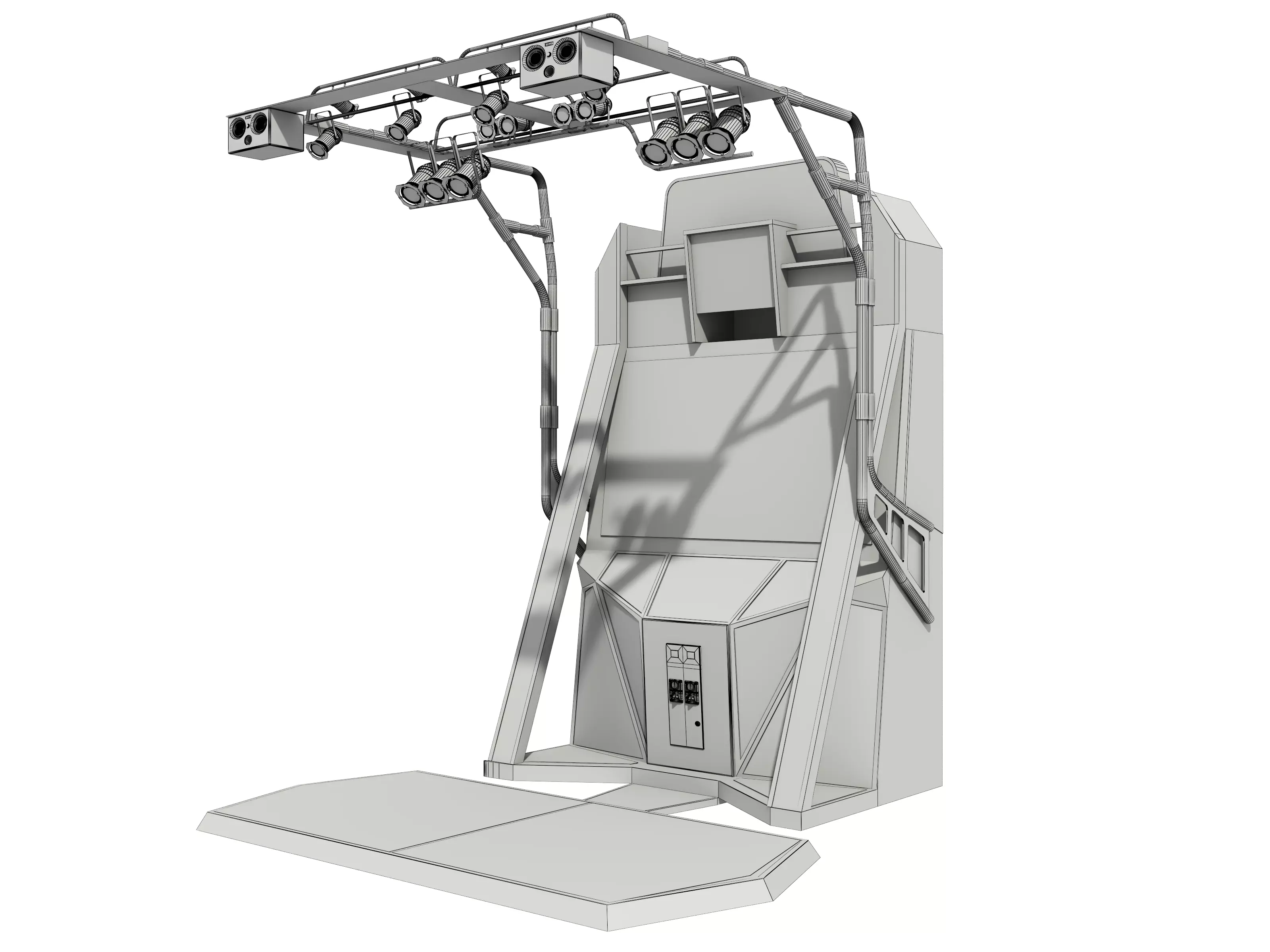 Dance Machine Arcade Game Low-poly 3D model_14