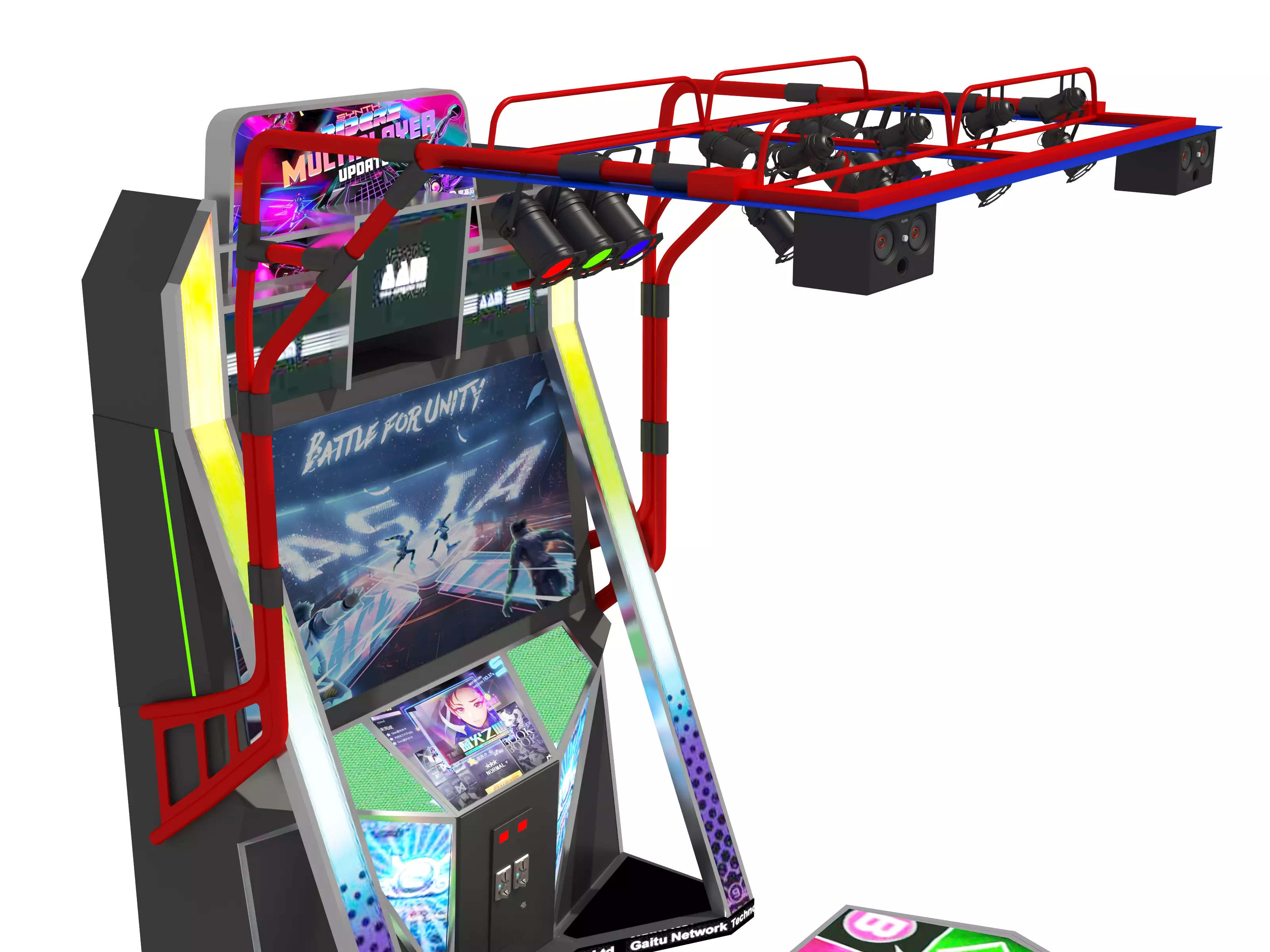 Dance Machine Arcade Game Low-poly 3D model_8