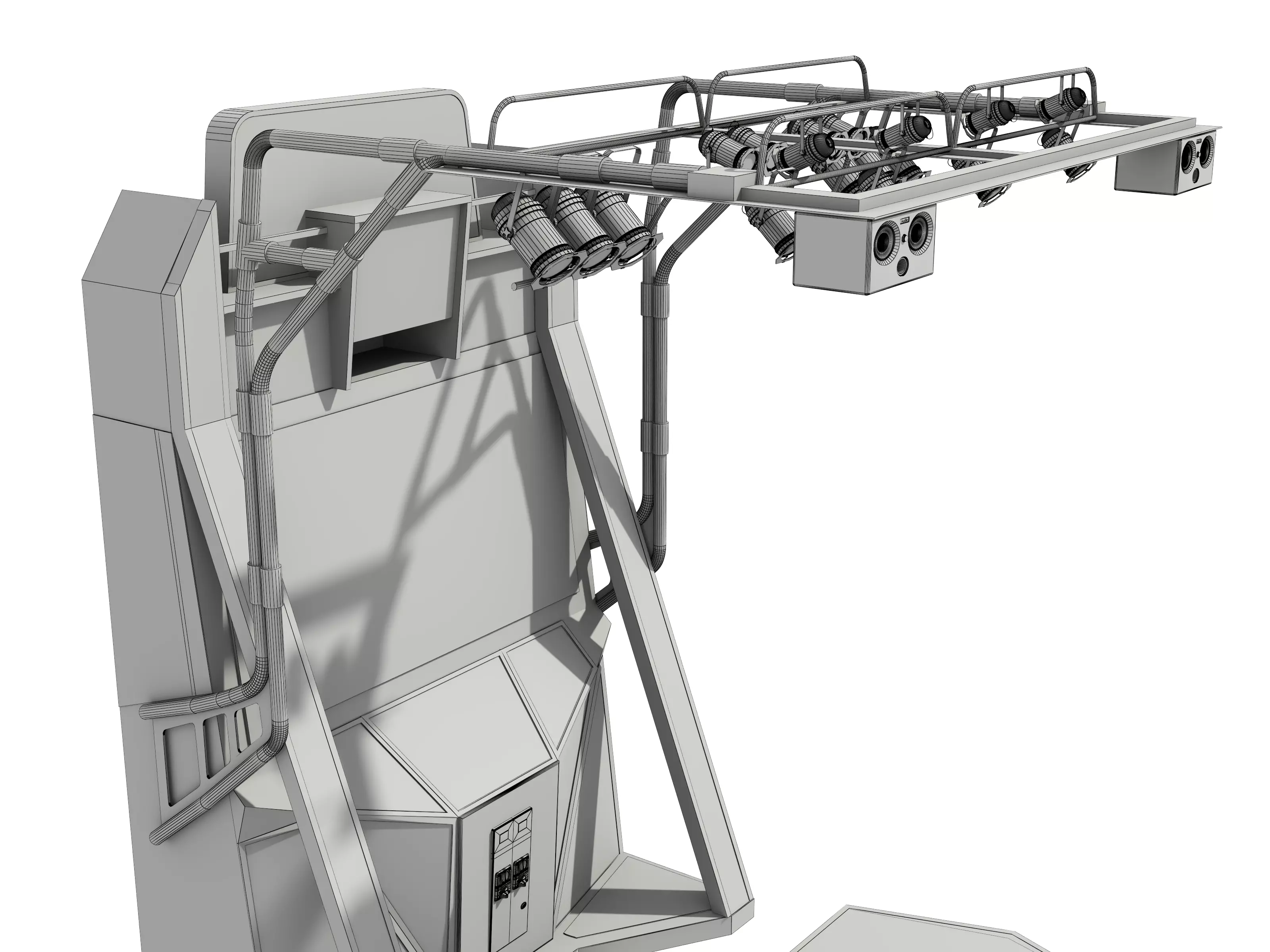 Dance Machine Arcade Game Low-poly 3D model_17