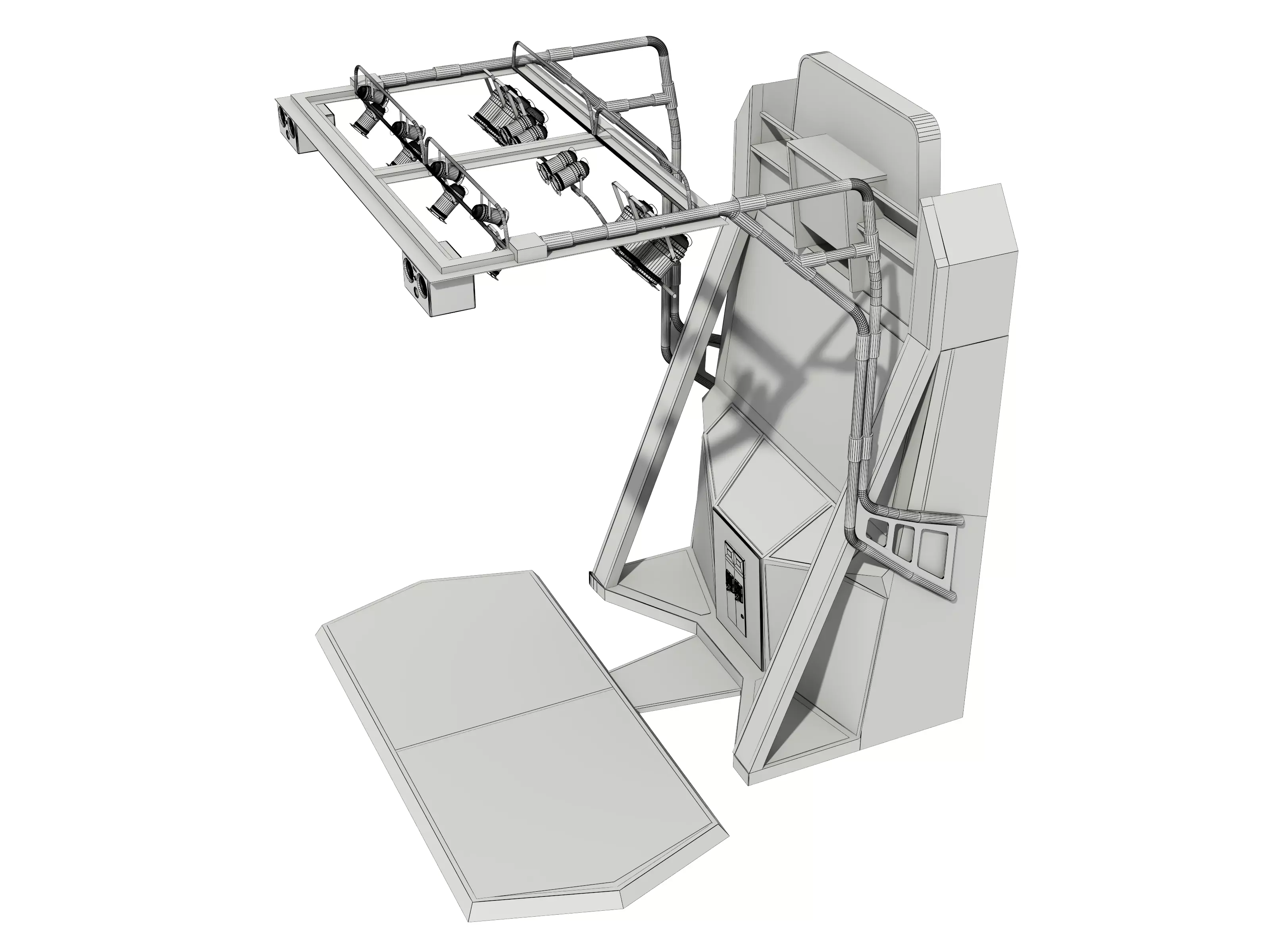 Dance Machine Arcade Game Low-poly 3D model_16
