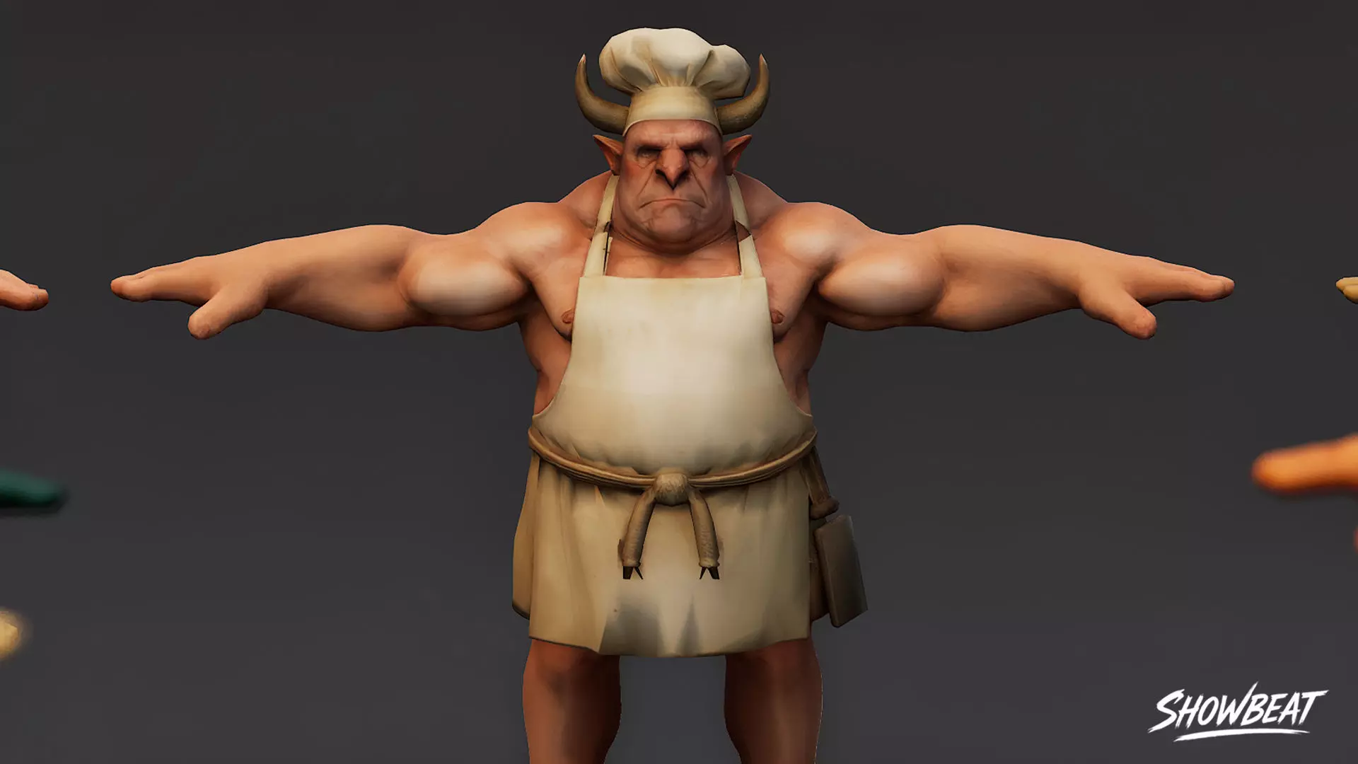 Complete Ogre T-Pose Pack Low-poly 3D model_9