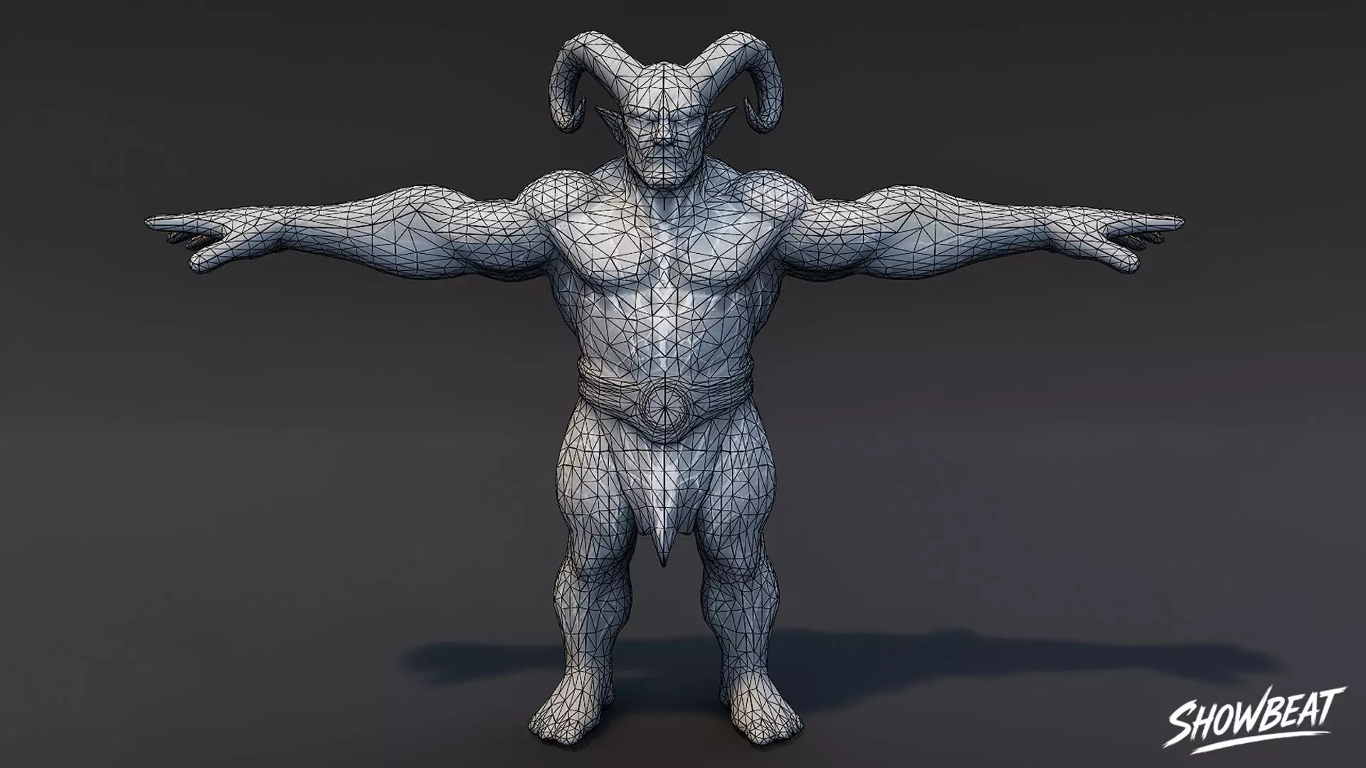 Complete Ogre T-Pose Pack Low-poly 3D model_18