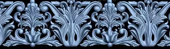 Decorative patterns CNC machine output 3D model