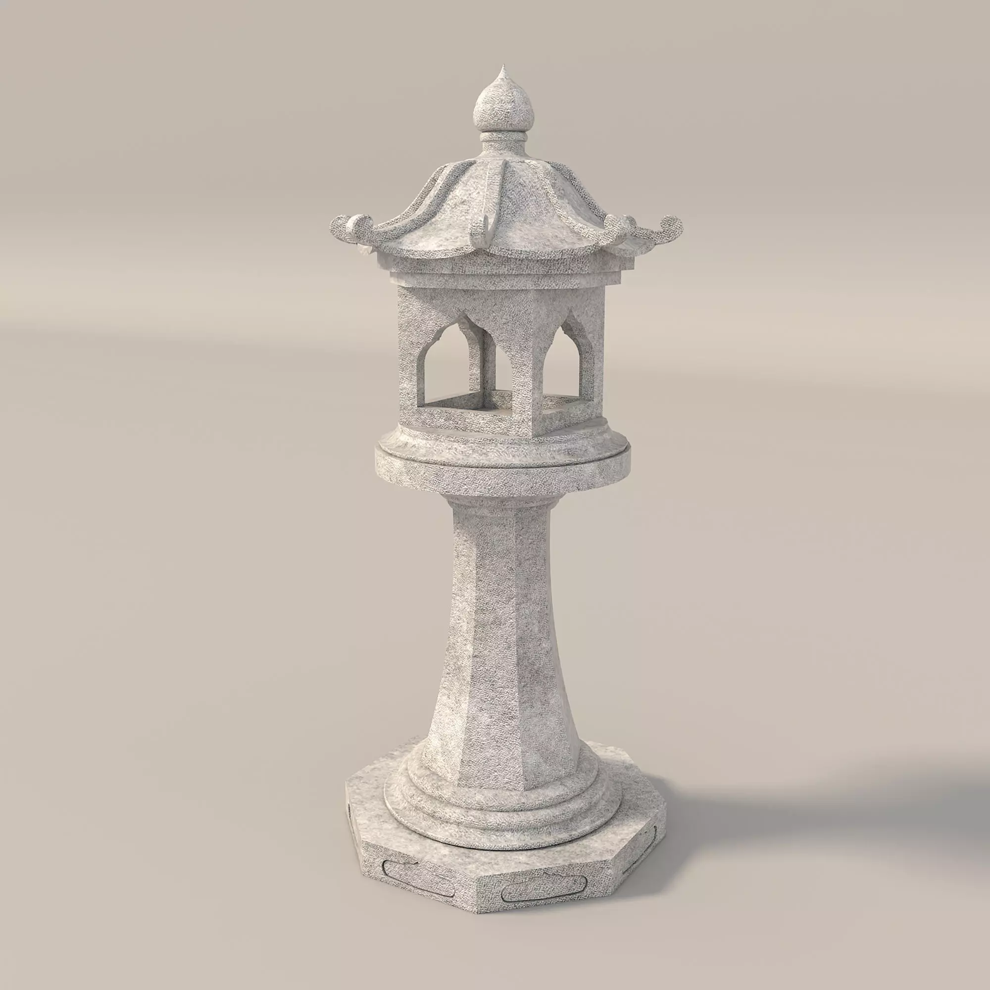 Japanese Stone Lanterns 3D model_3