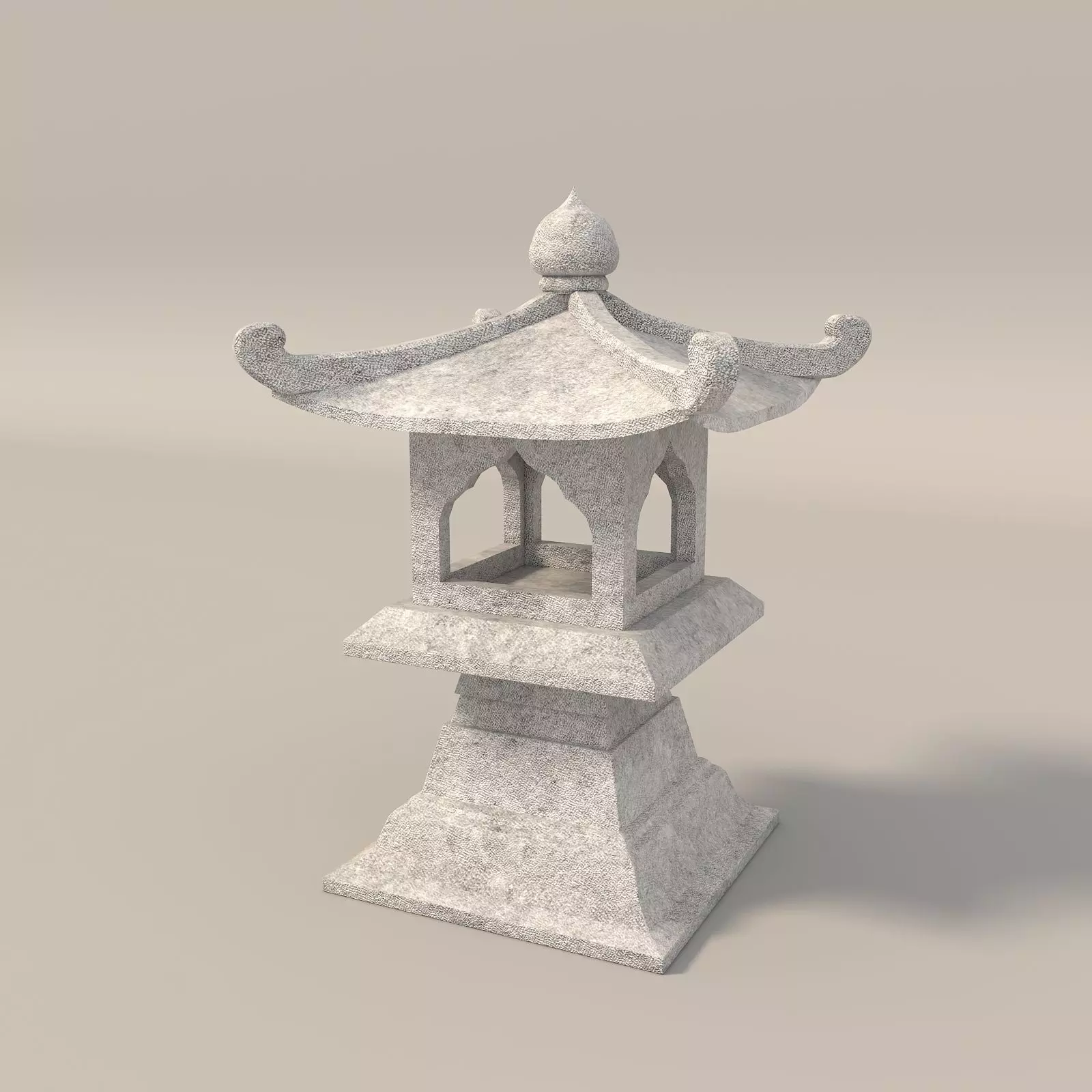 Japanese Stone Lanterns 3D model_8