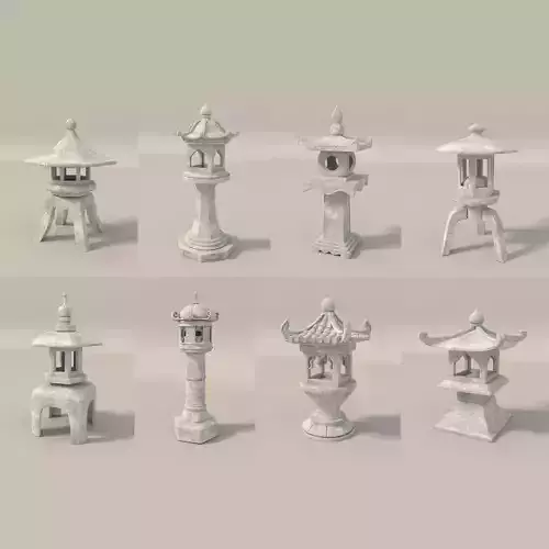 Japanese Stone Lanterns