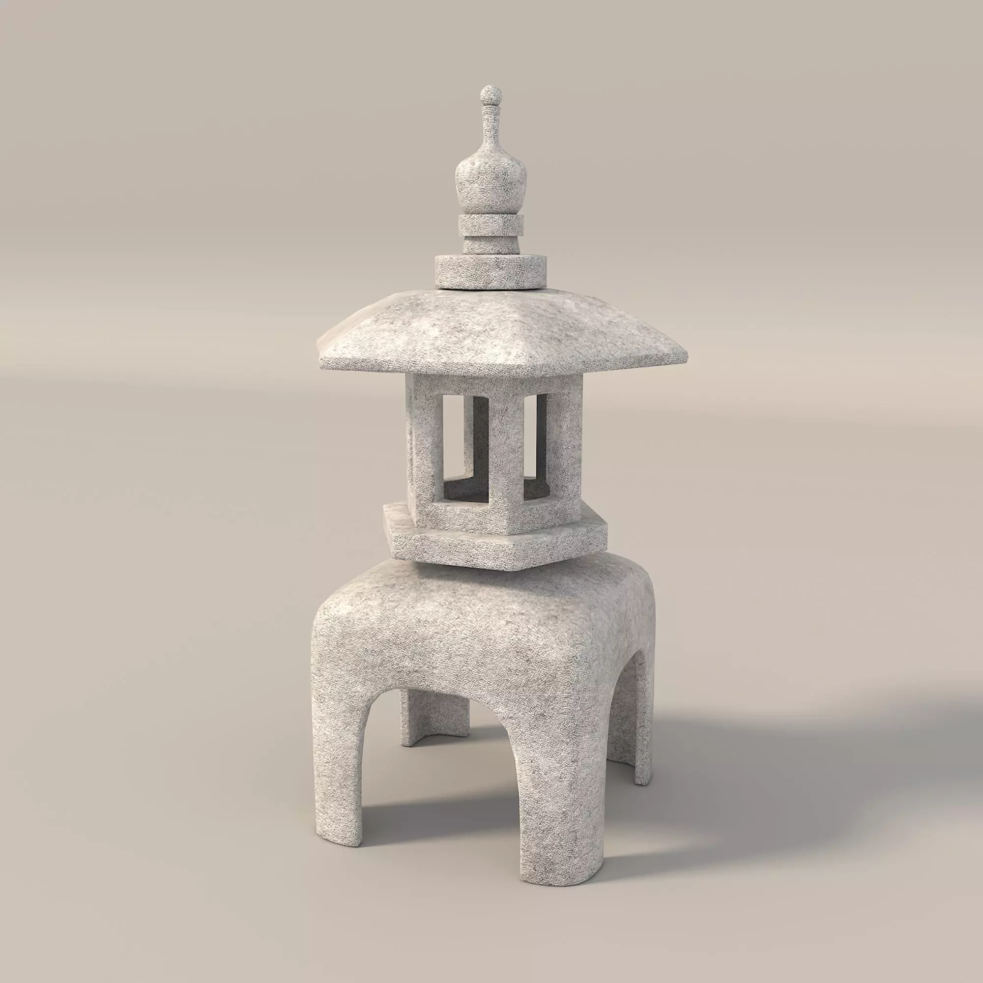 Japanese Stone Lanterns 3D model_5