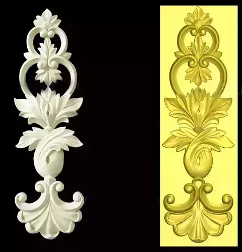 Decorative patterns CNC machine output 3D model