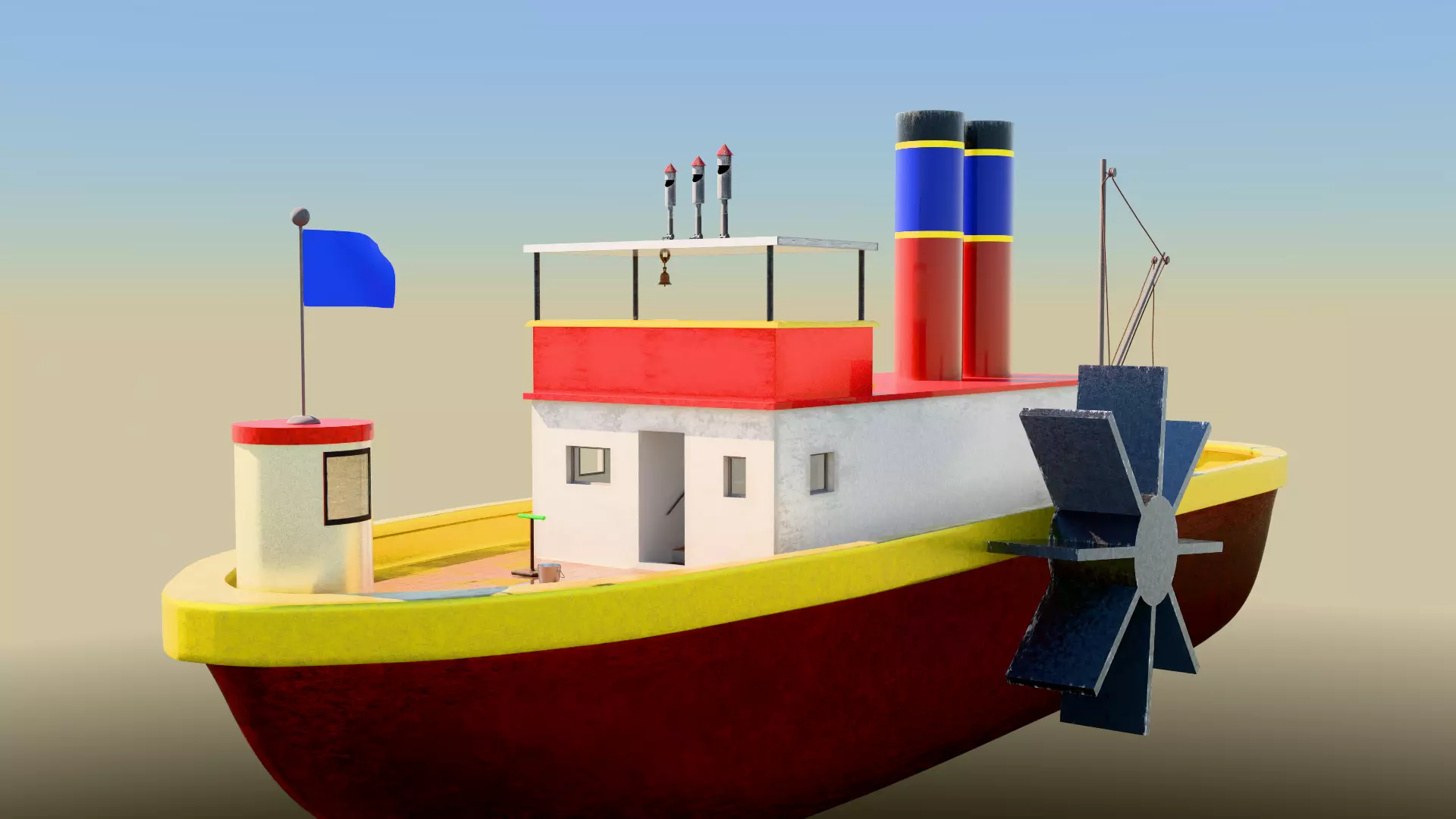 High Res Screen Version of Steamboat Willie 3D model_13