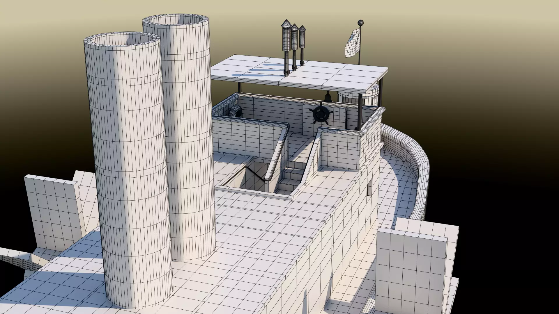 High Res Screen Version of Steamboat Willie 3D model_21