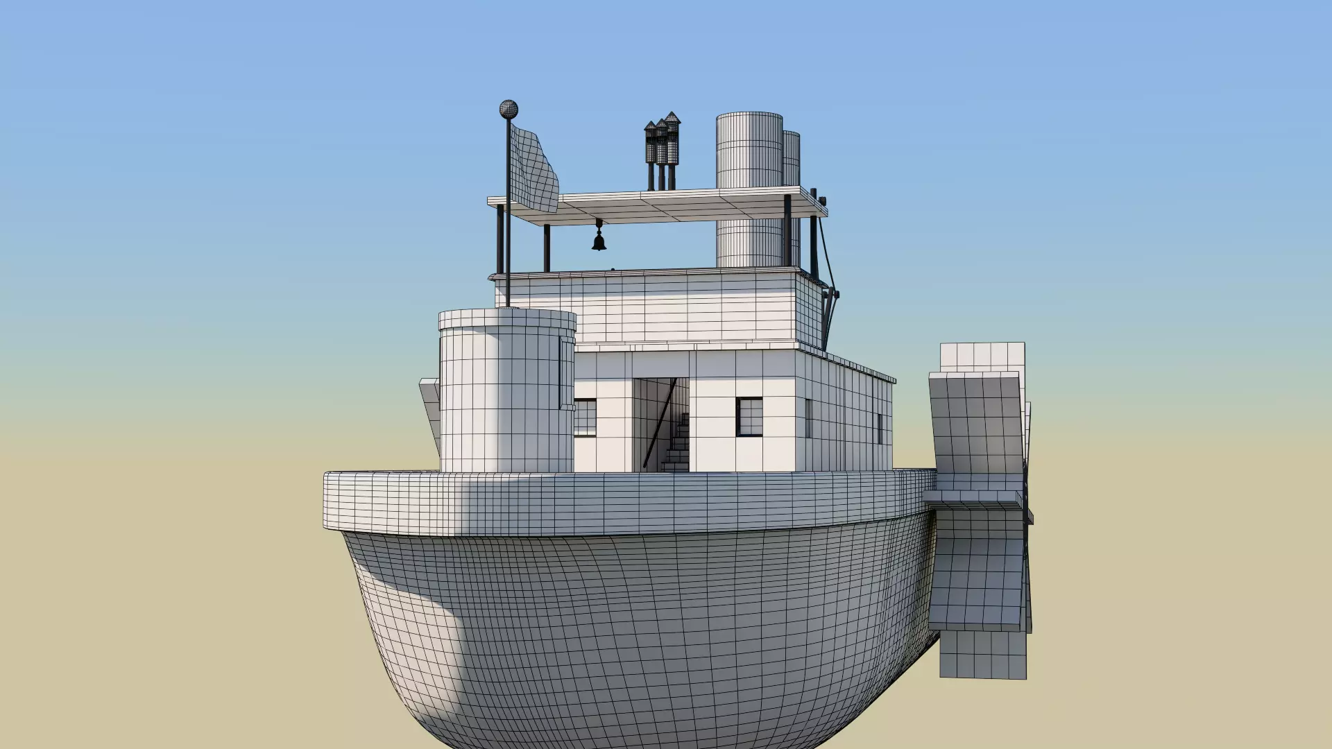 High Res Screen Version of Steamboat Willie 3D model_6