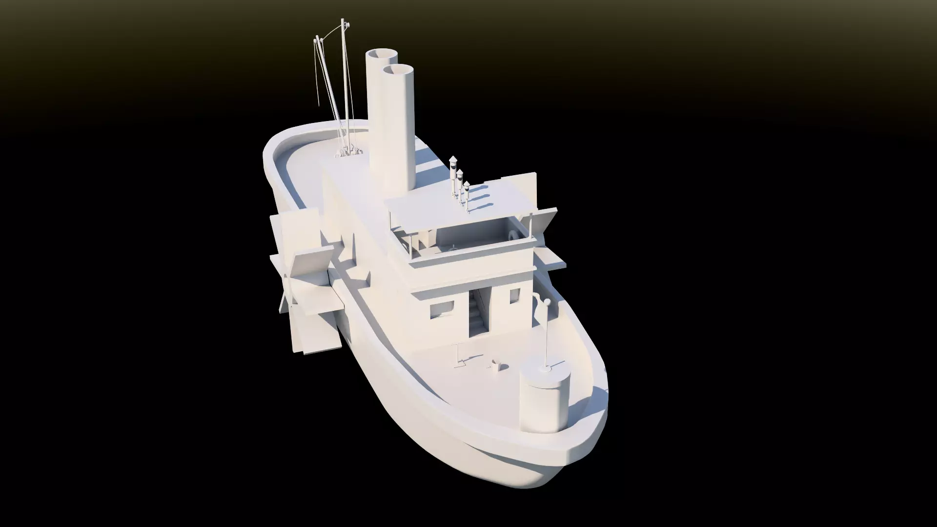 High Res Screen Version of Steamboat Willie 3D model_26