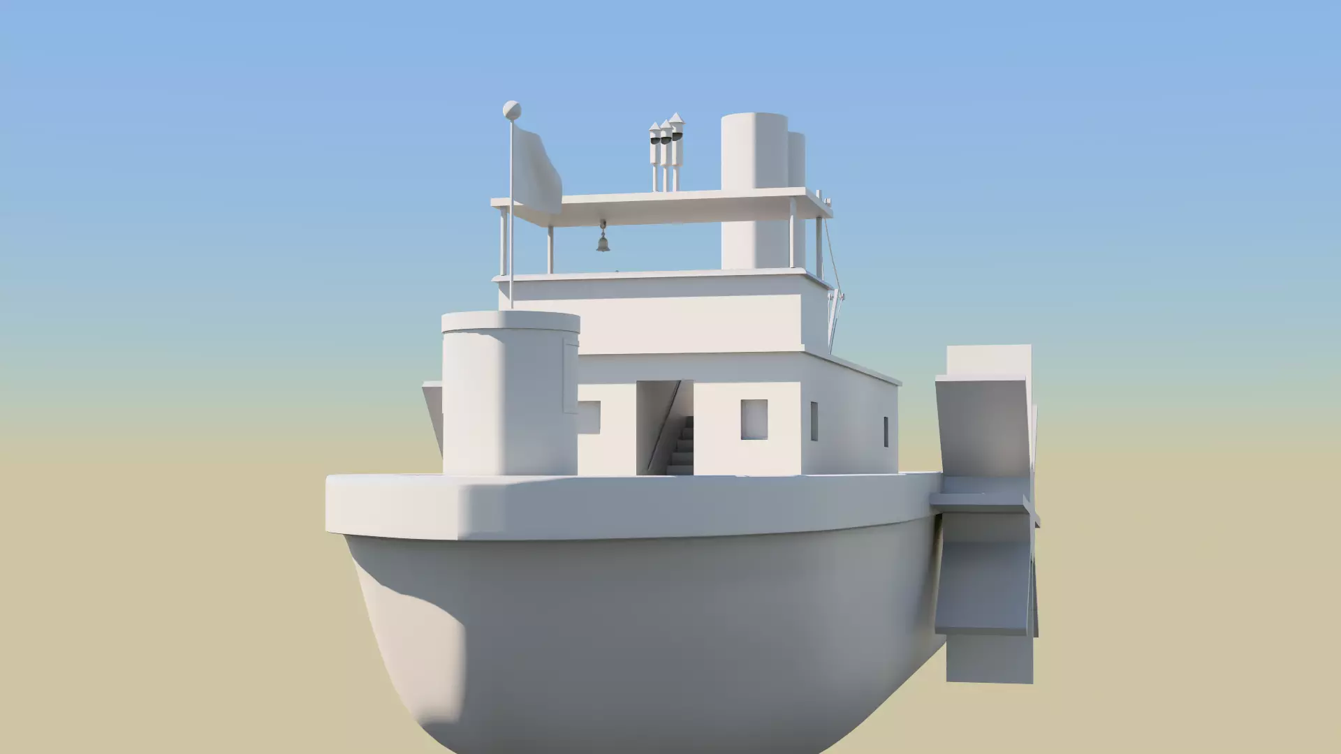 High Res Screen Version of Steamboat Willie 3D model_5