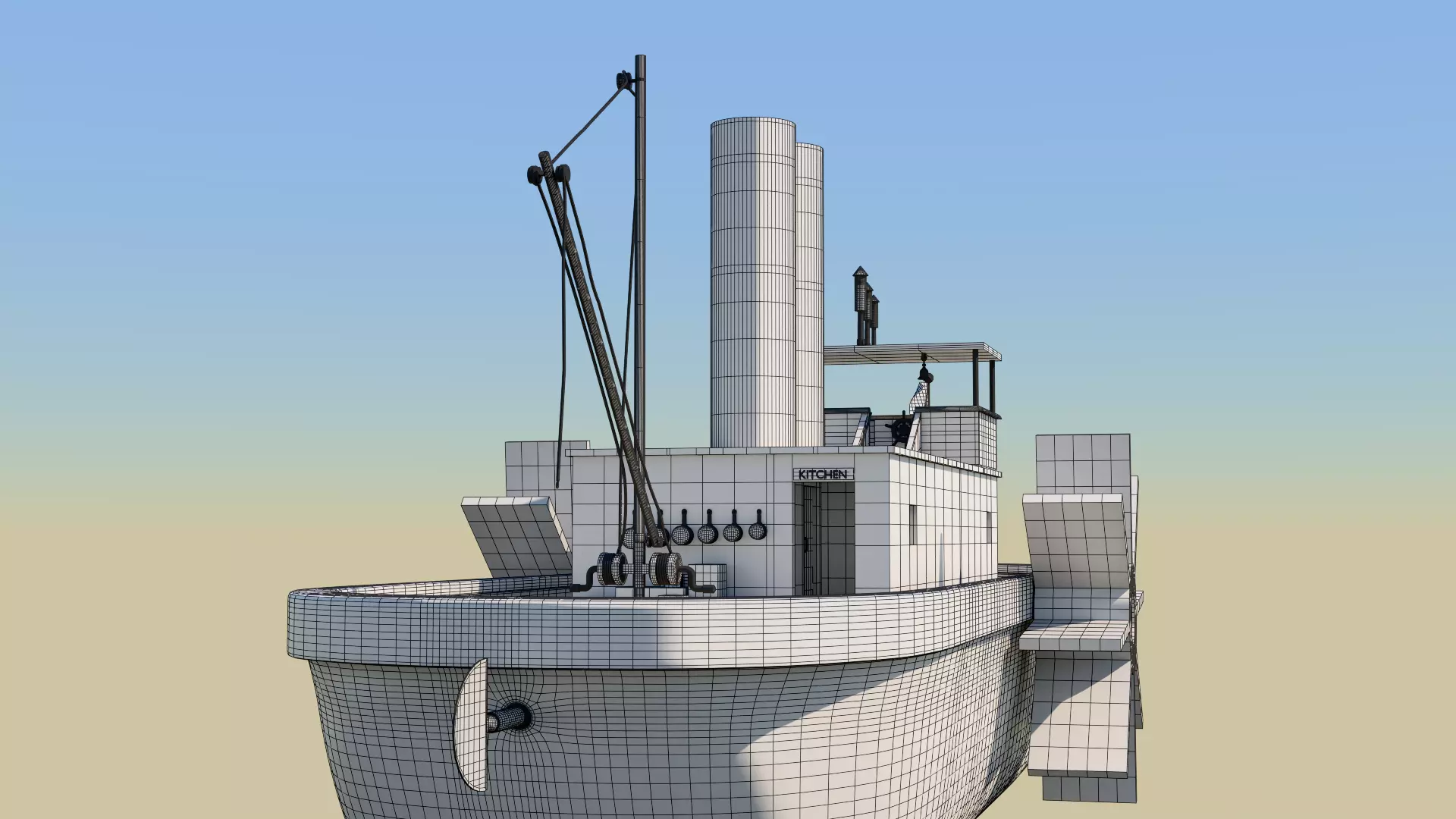 High Res Screen Version of Steamboat Willie 3D model_3