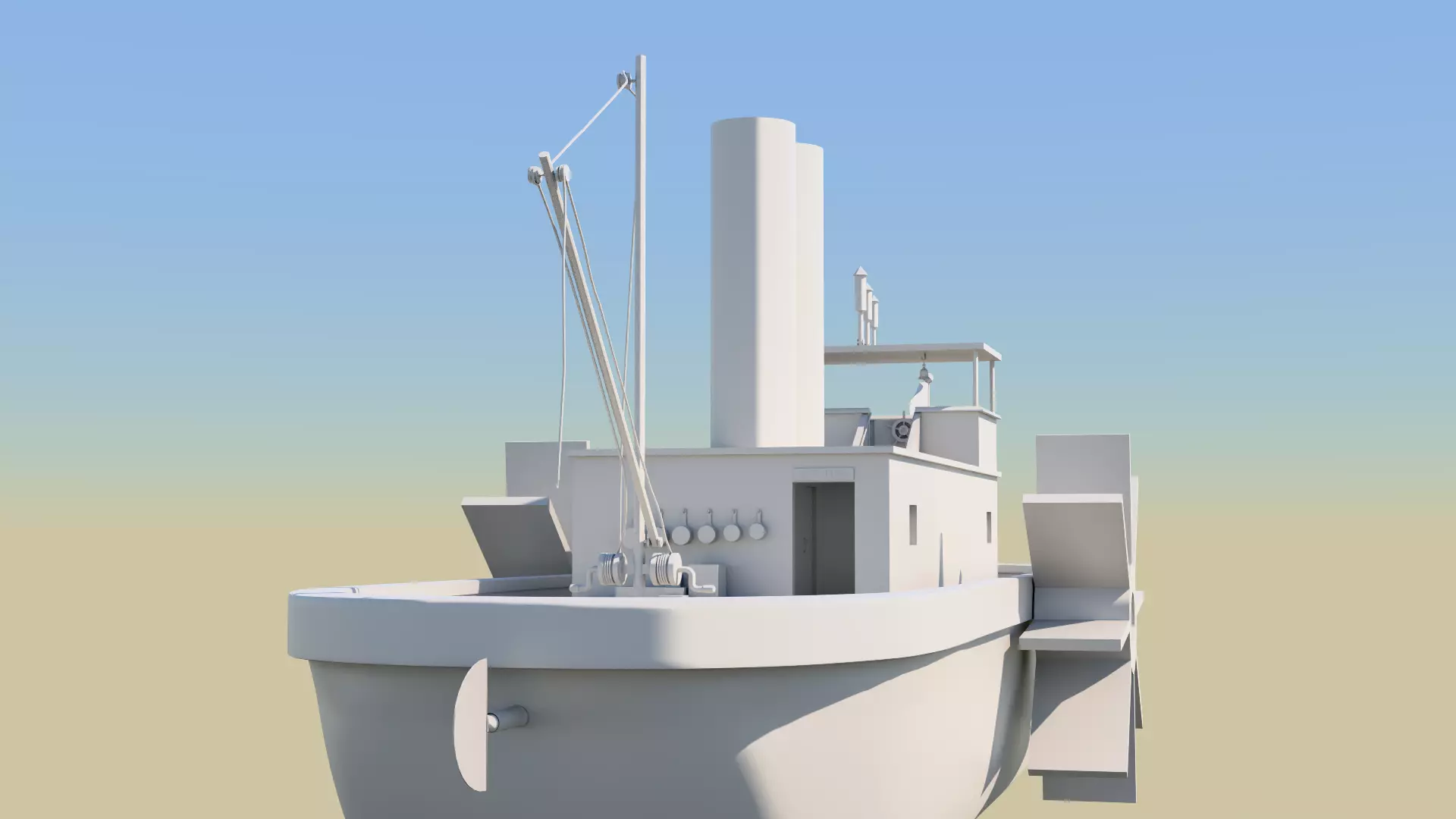 High Res Screen Version of Steamboat Willie 3D model_2