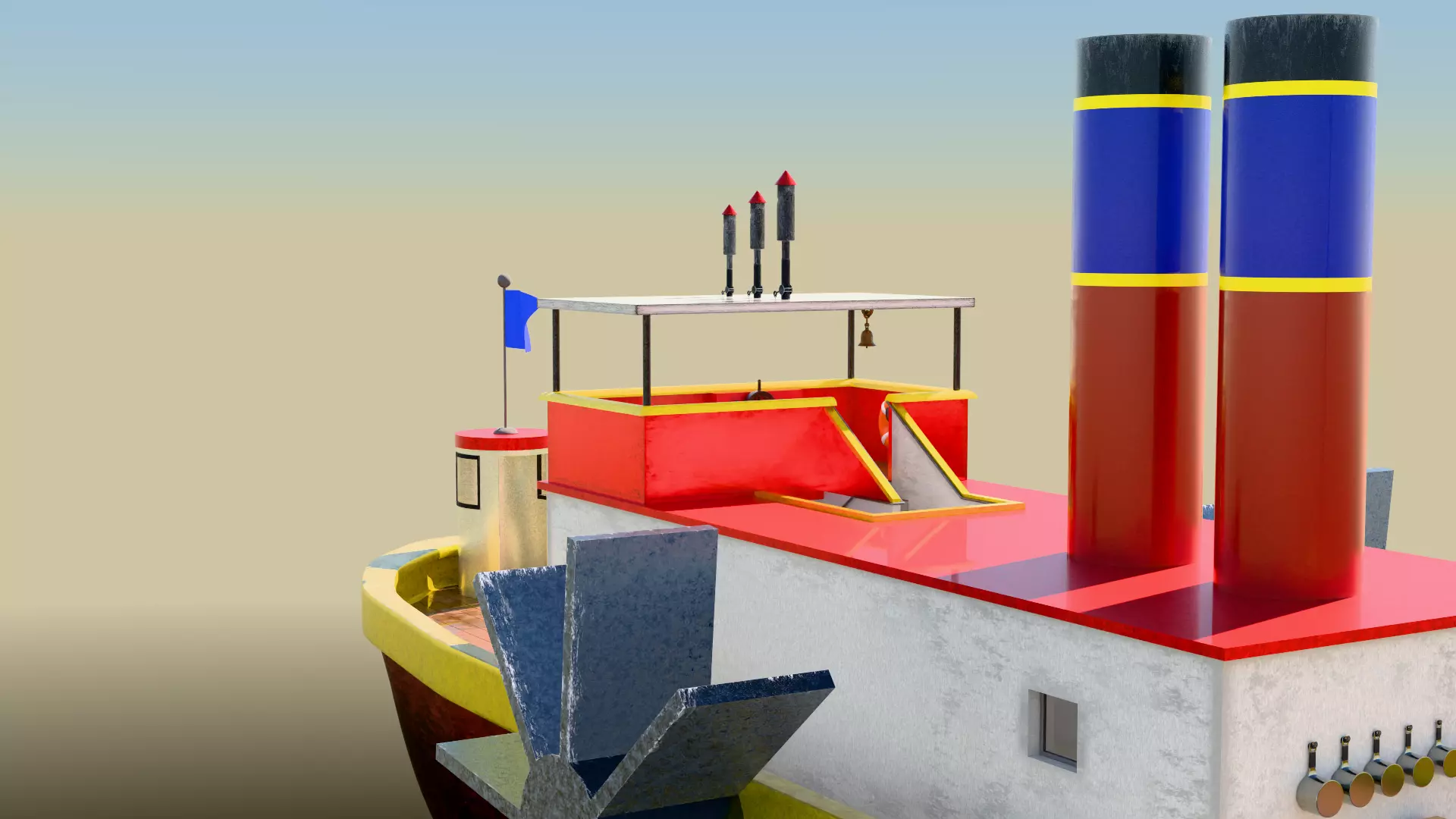 High Res Screen Version of Steamboat Willie 3D model_10