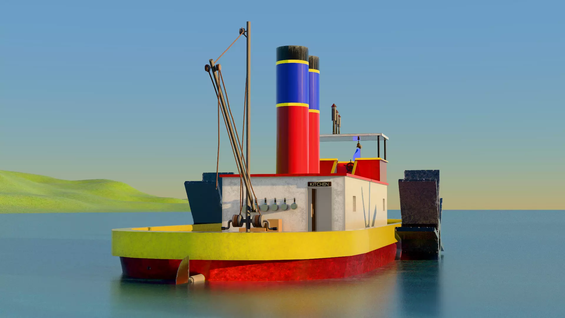 High Res Screen Version of Steamboat Willie 3D model_1