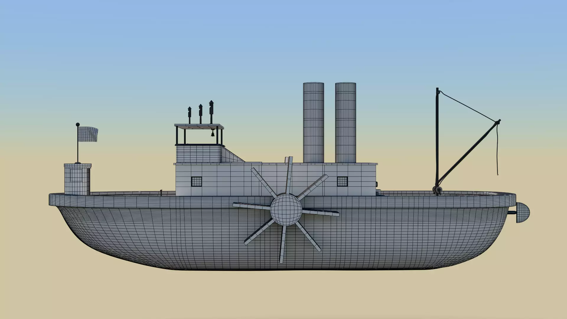 High Res Screen Version of Steamboat Willie 3D model_18