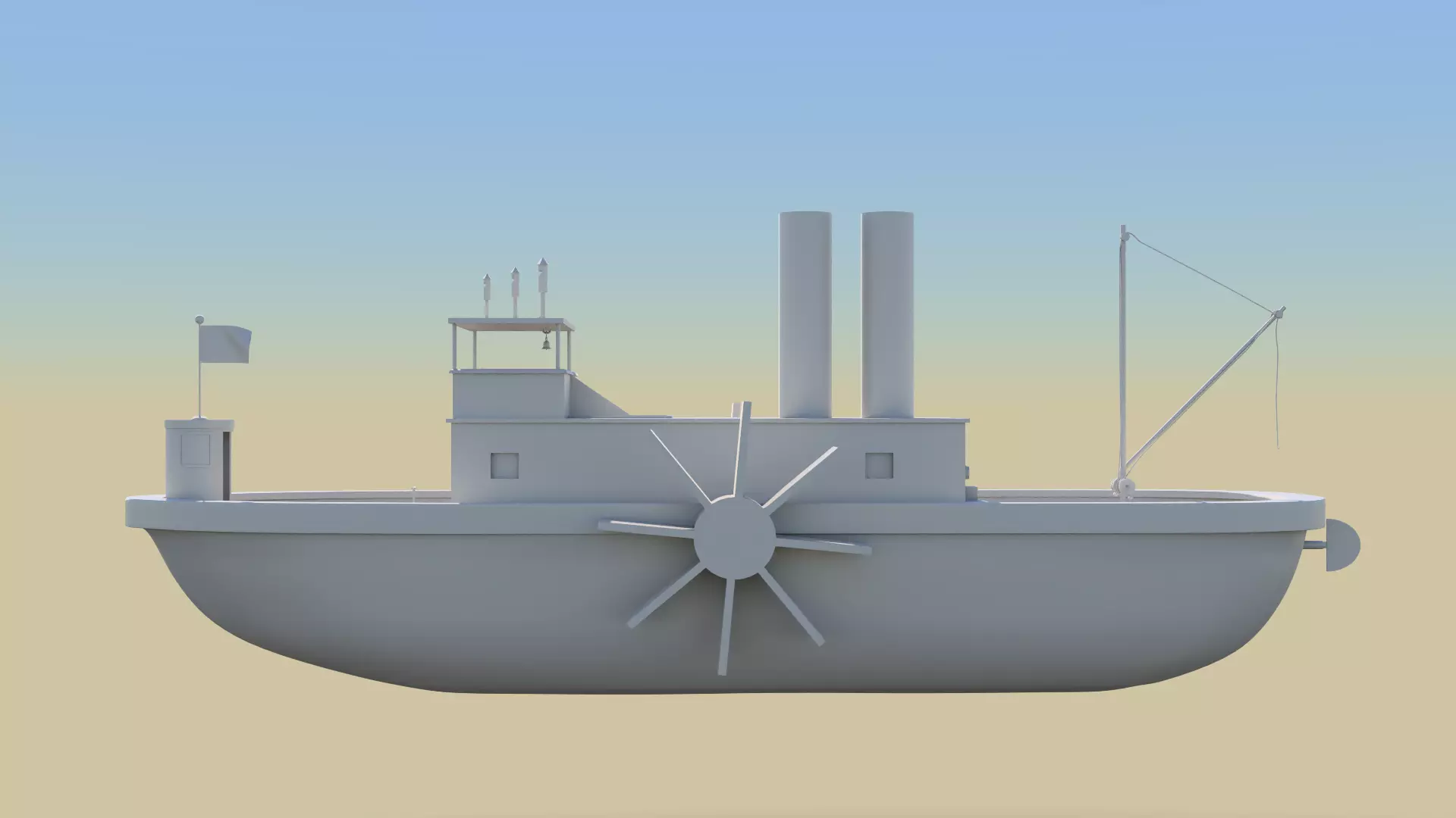 High Res Screen Version of Steamboat Willie 3D model_17