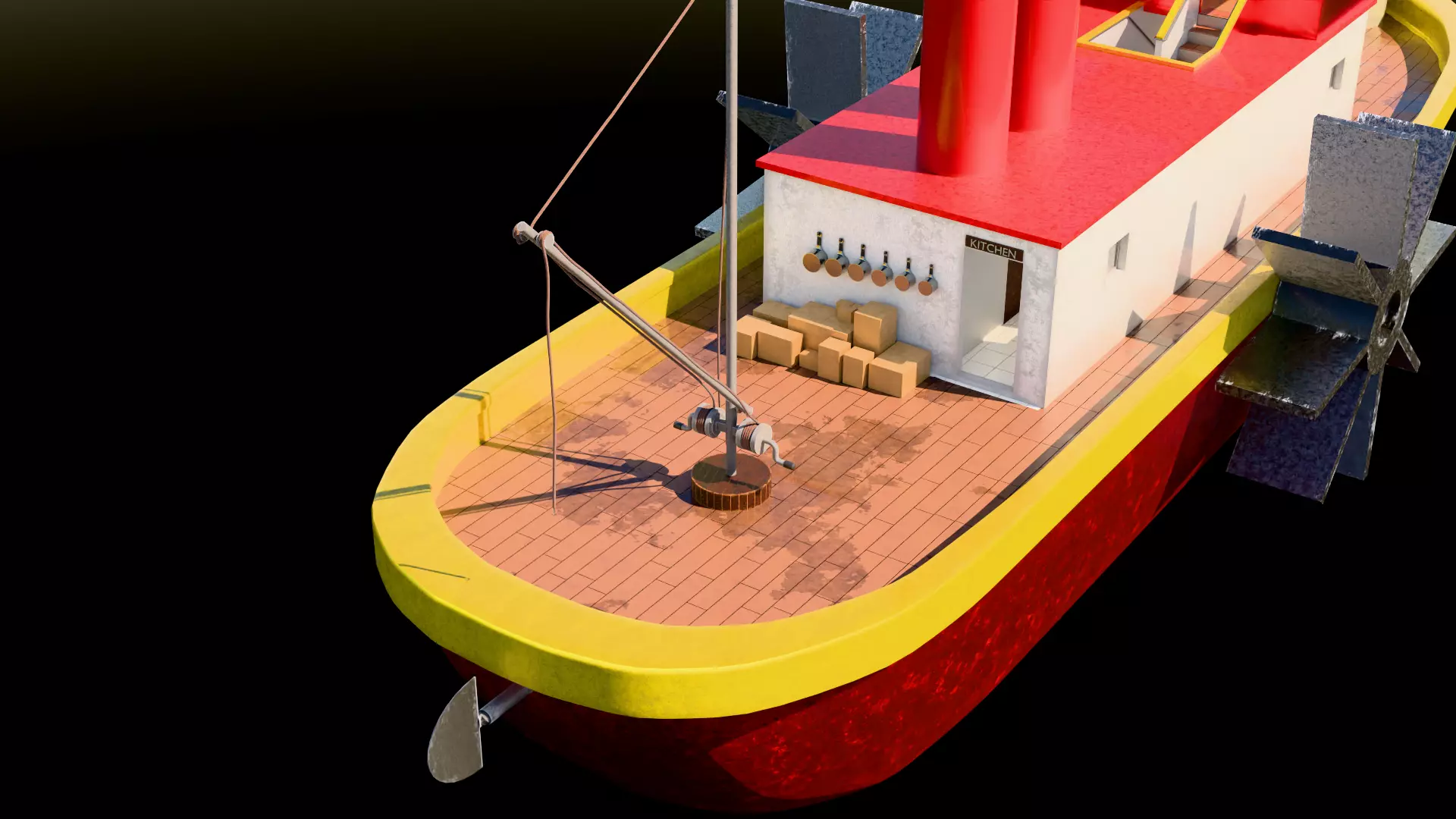 High Res Screen Version of Steamboat Willie 3D model_22