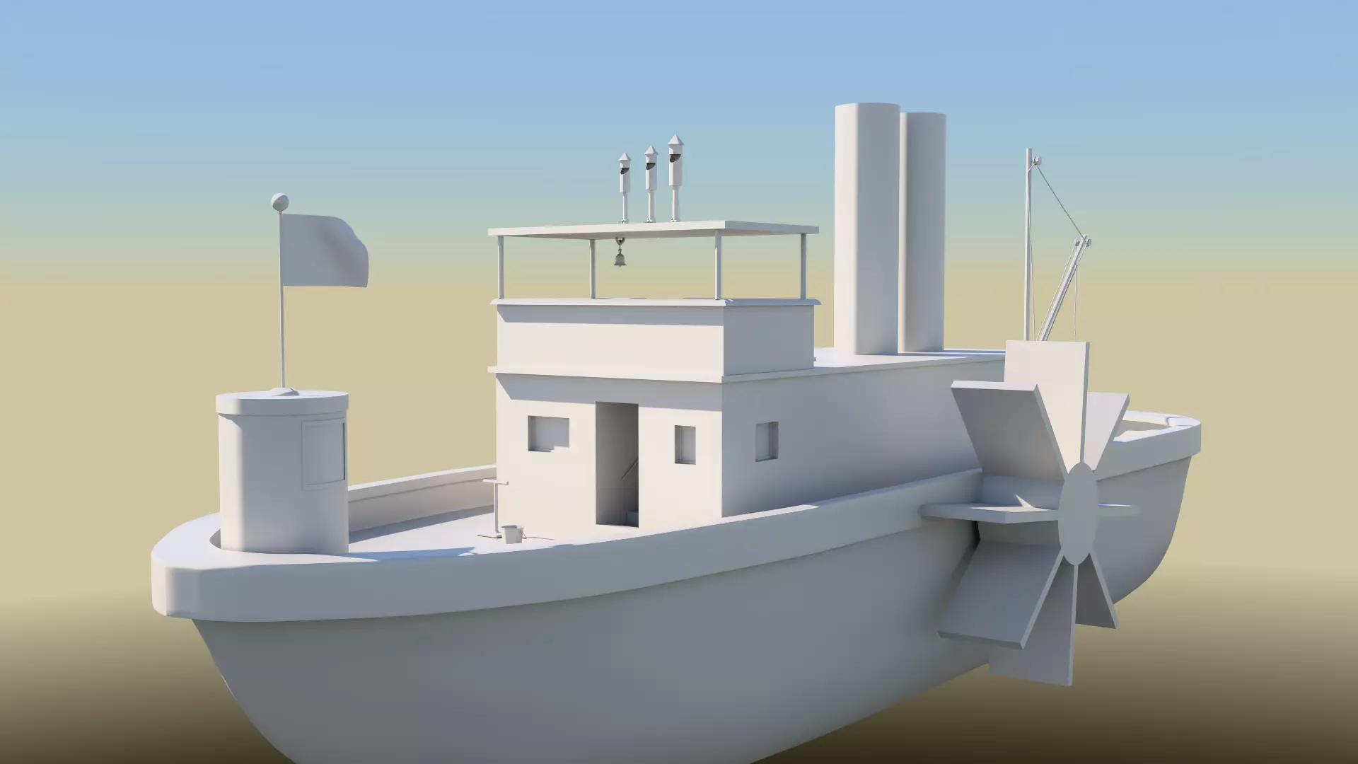 High Res Screen Version of Steamboat Willie 3D model_14