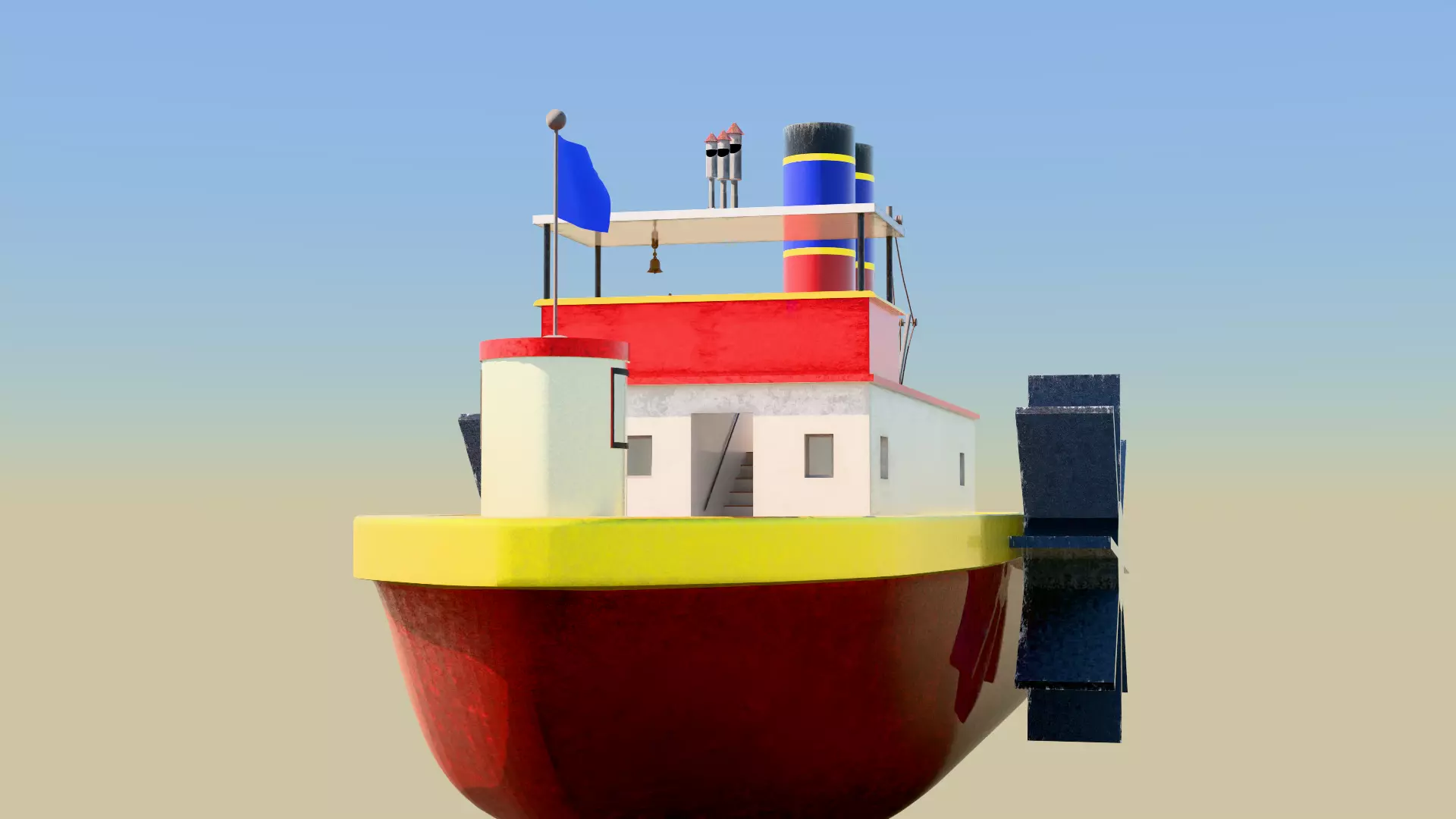 High Res Screen Version of Steamboat Willie 3D model_4