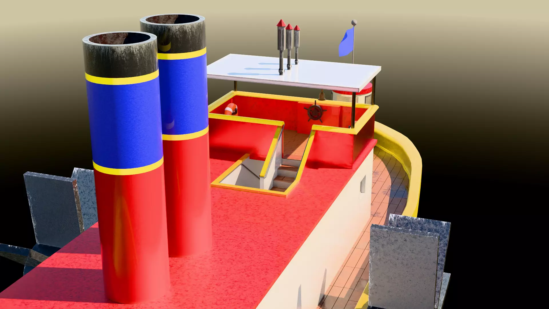 High Res Screen Version of Steamboat Willie 3D model_19