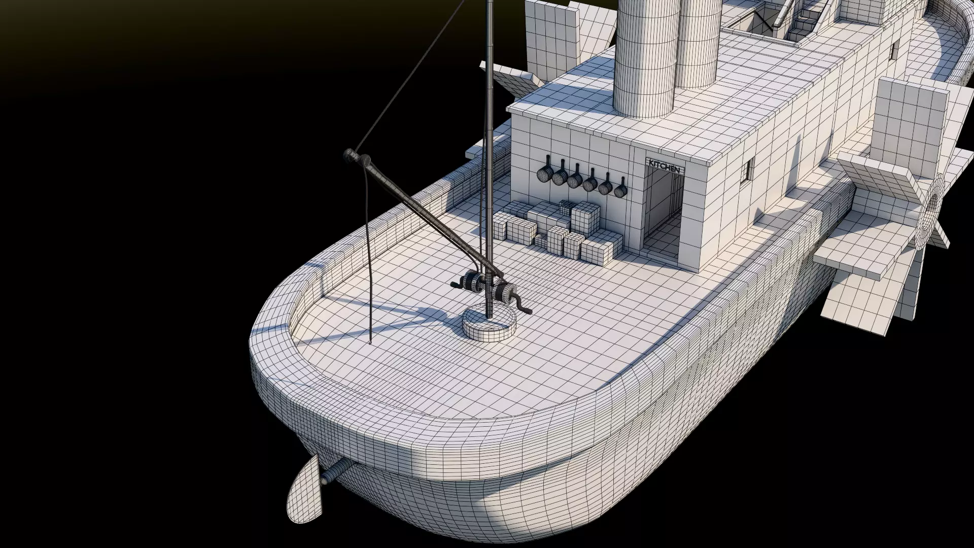 High Res Screen Version of Steamboat Willie 3D model_24