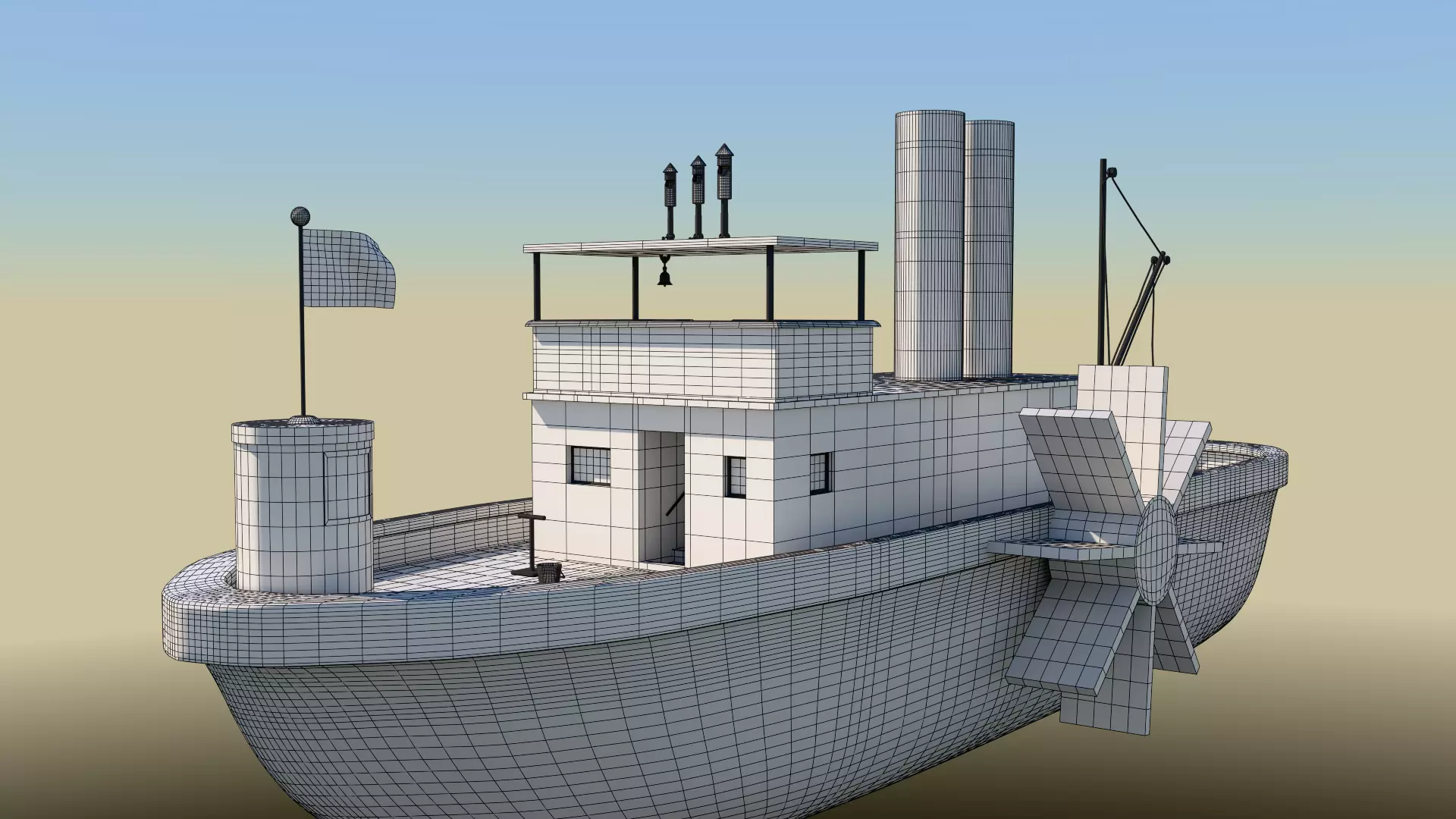 High Res Screen Version of Steamboat Willie 3D model_15