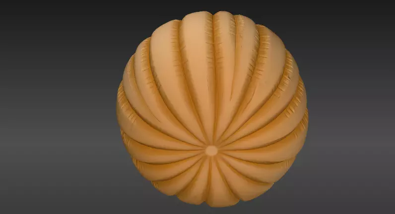 Solid Carved Pumpkin Sculpture 3D Model Halloween Print-Ready 3D print model_13