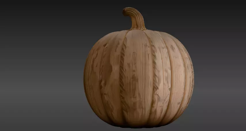 Pumpkin Sculpture 3D Model Halloween Decor Print-Ready 3D print model_5
