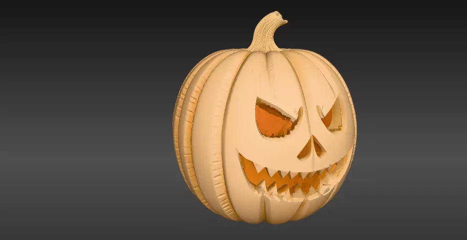 Jack O Lantern 3D Model Two Model Pack Halloween Print-Ready 3D model_8