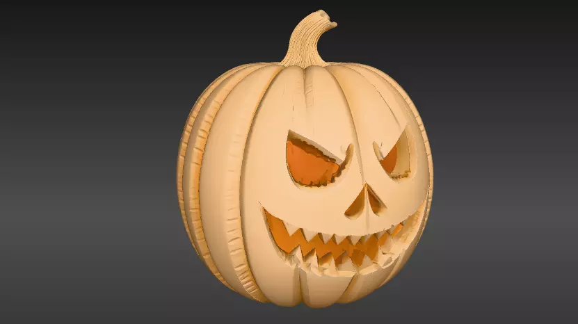 Jack O Lantern 3D Model Two Model Pack Halloween Print-Ready 3D model_2