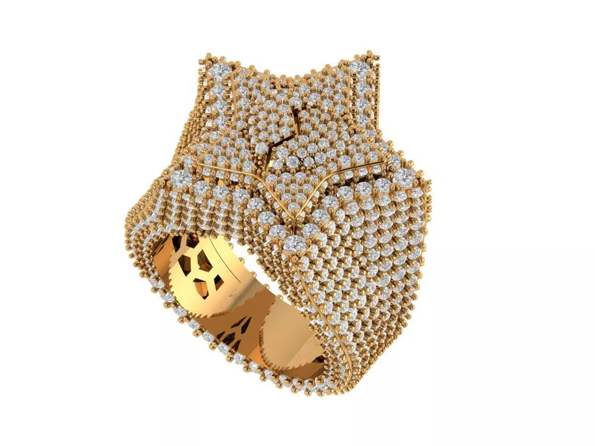 Star Ring 3D print model_3