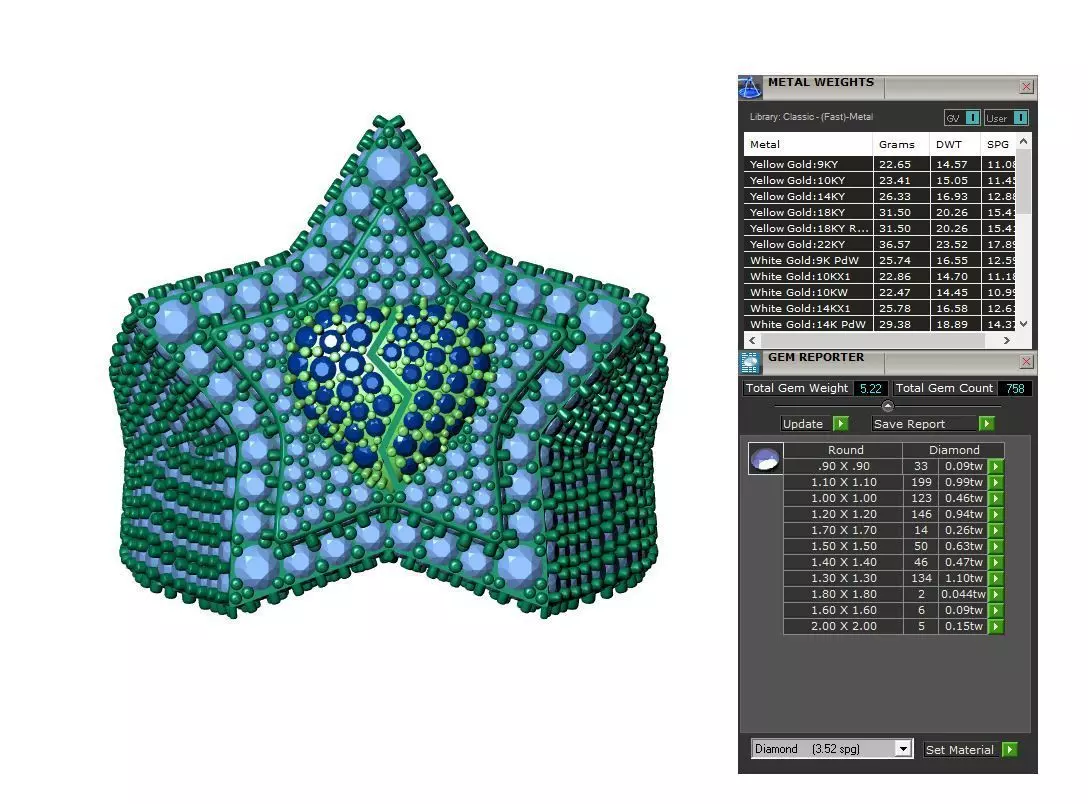 Star Ring 3D print model_9