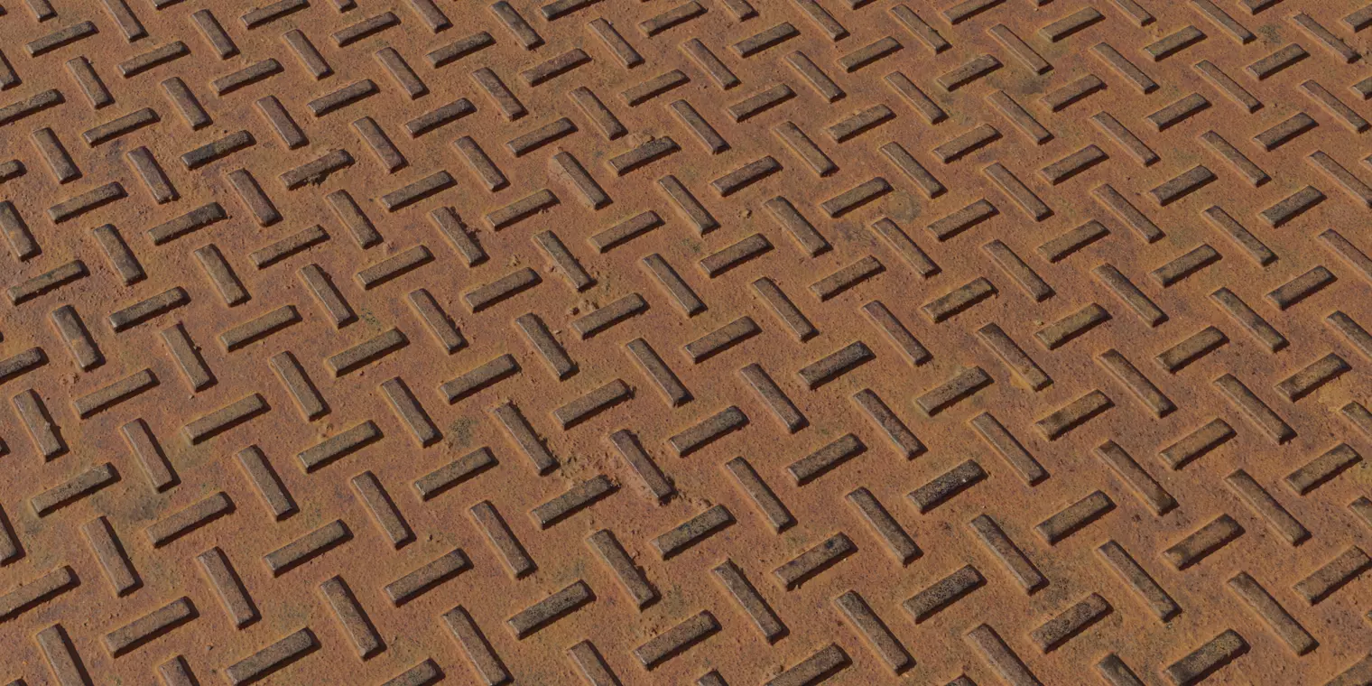 Raised Herringbone Tread Steel  Texture_1