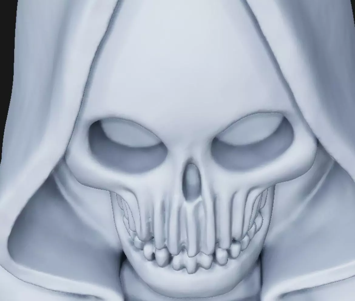 Grim Reaper pendant - resin miniature - presupported 3D print model_10