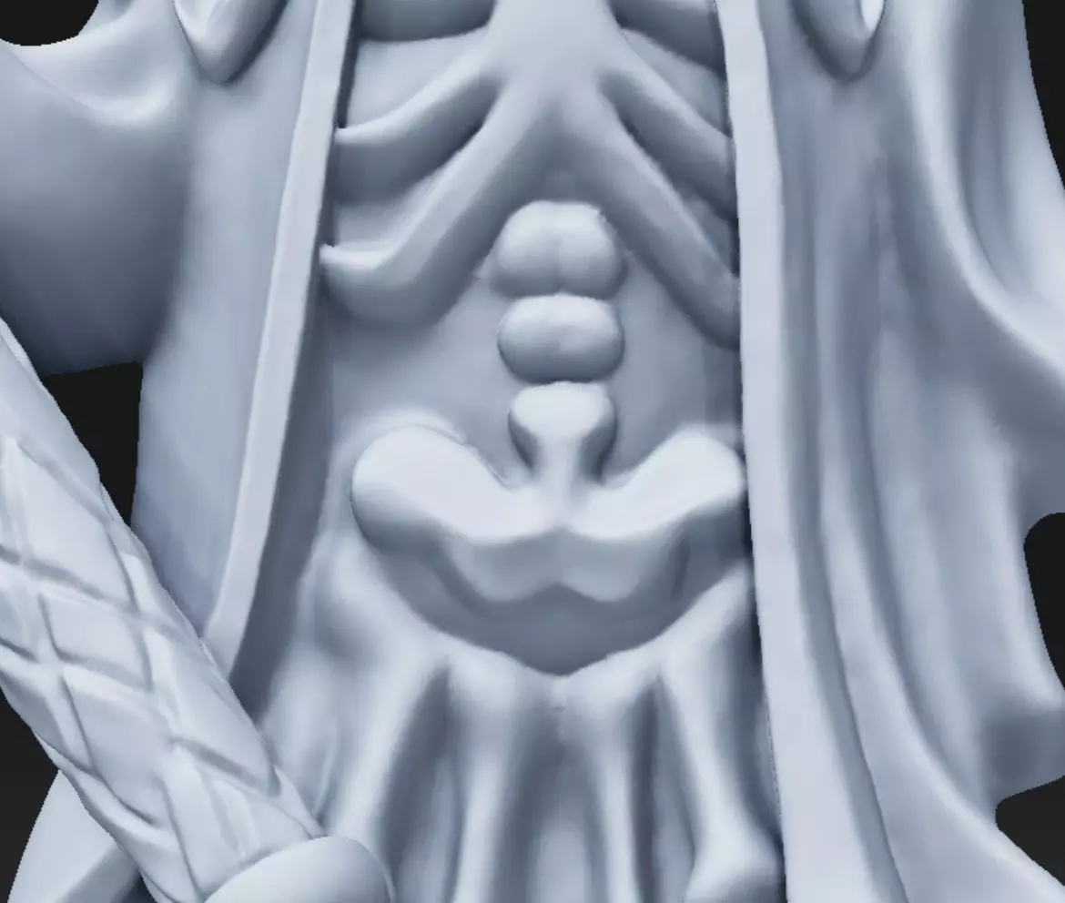 Grim Reaper pendant - resin miniature - presupported 3D print model_11